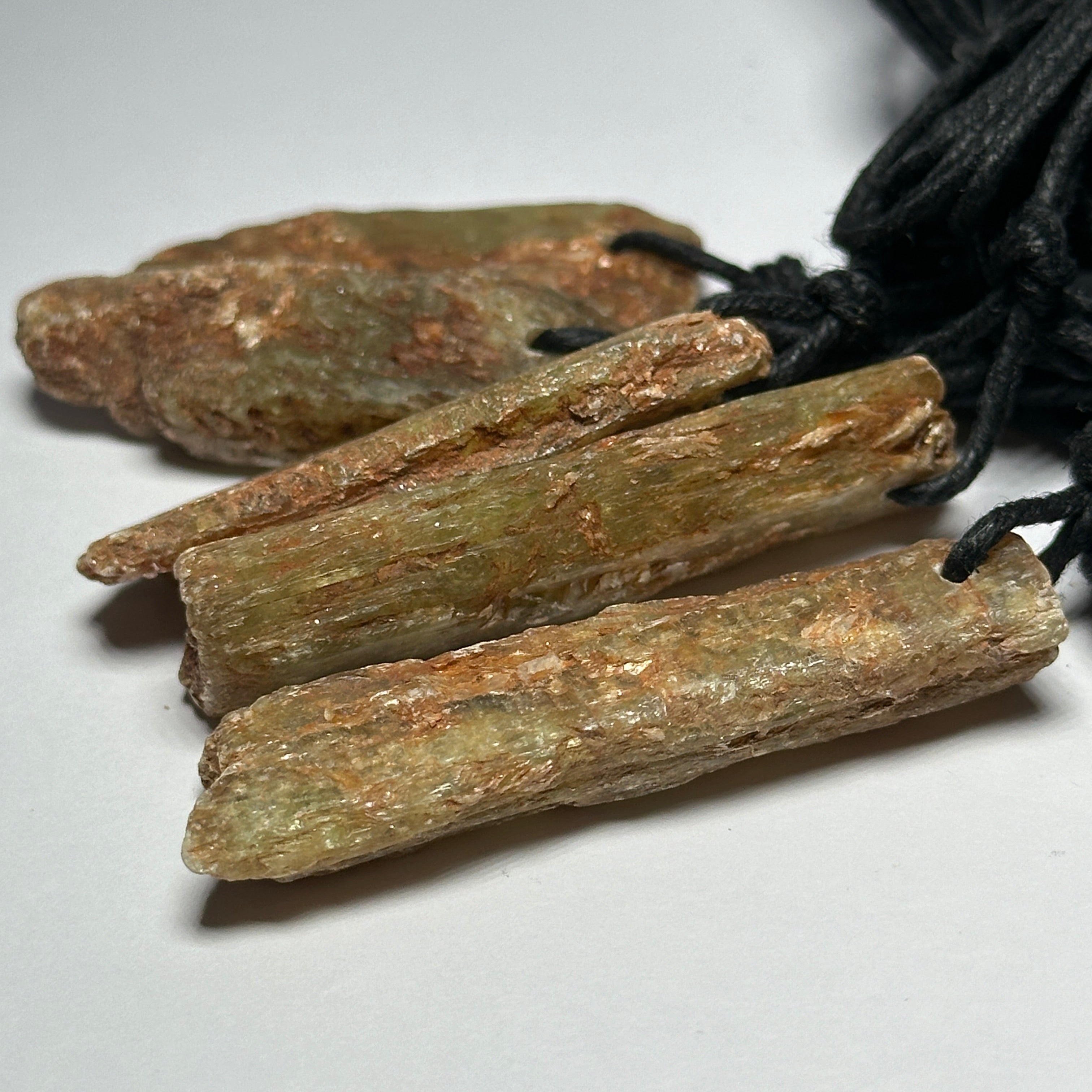 5 pcs Tanzanian Kyanite with Mica Crystal pendants lot. Price is for all 5