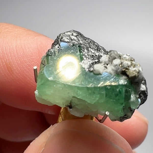13.73ct Tsavorite Crystal on Matrix. Merelani. Tanzania, Untreated Unheated