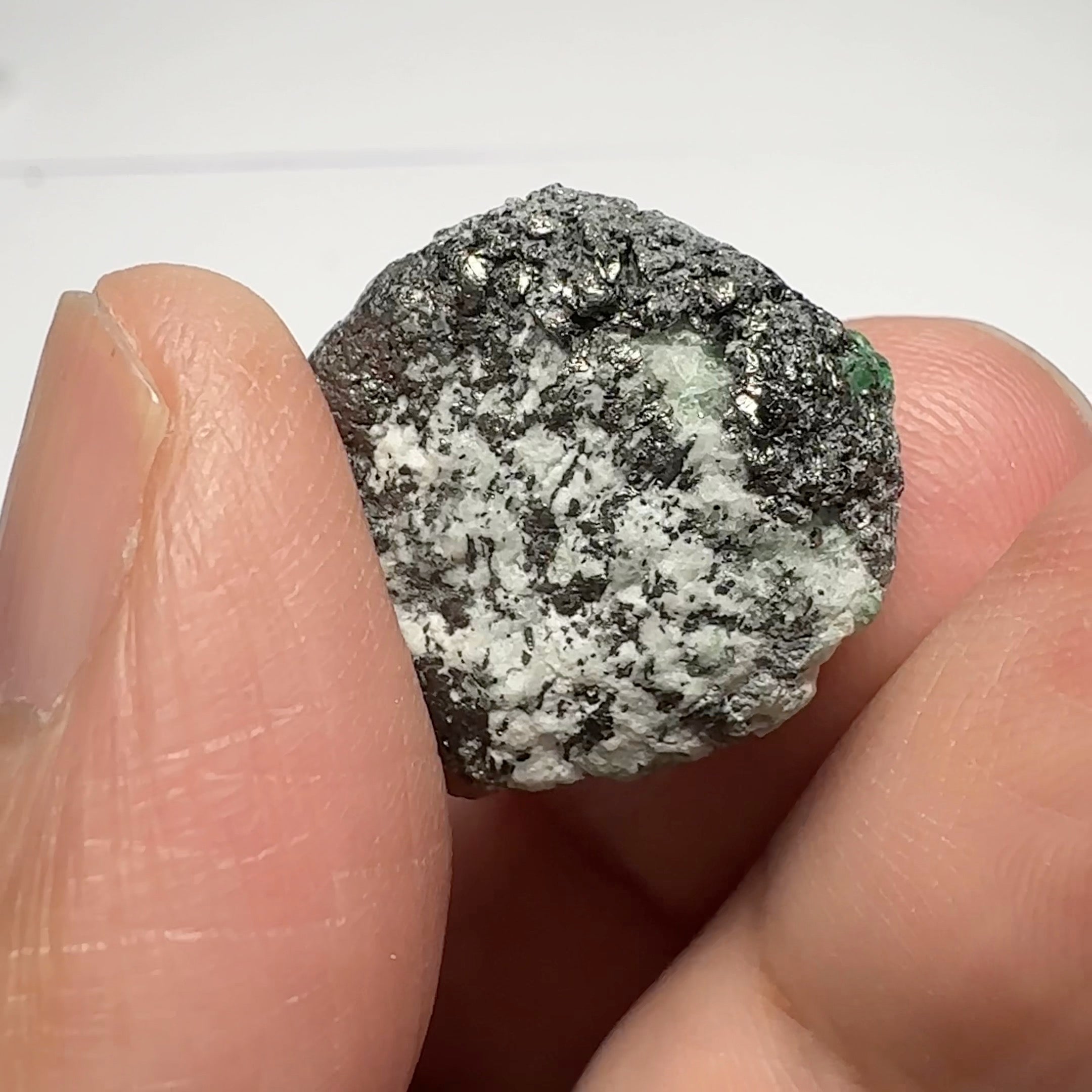 33.27ct Tsavorite Garnet on matrix with pyrite, Merelani, Tanzania