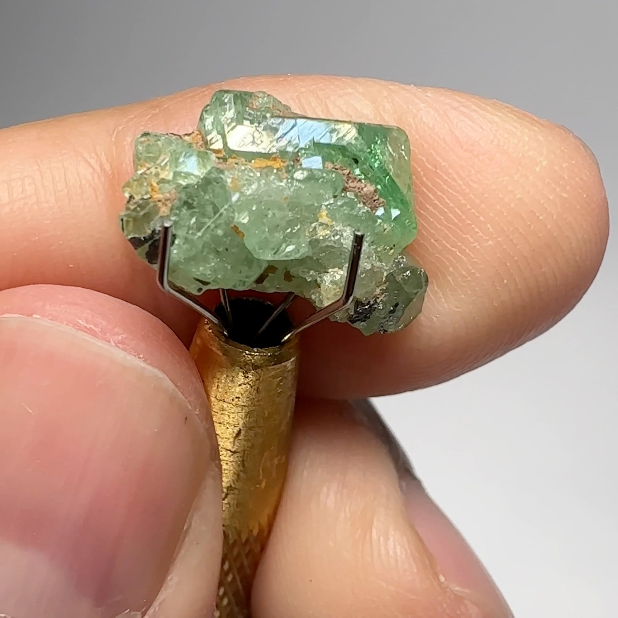 9.72ct Tsavorite Crystal on Matrix. Merelani. Tanzania, Untreated Unheated