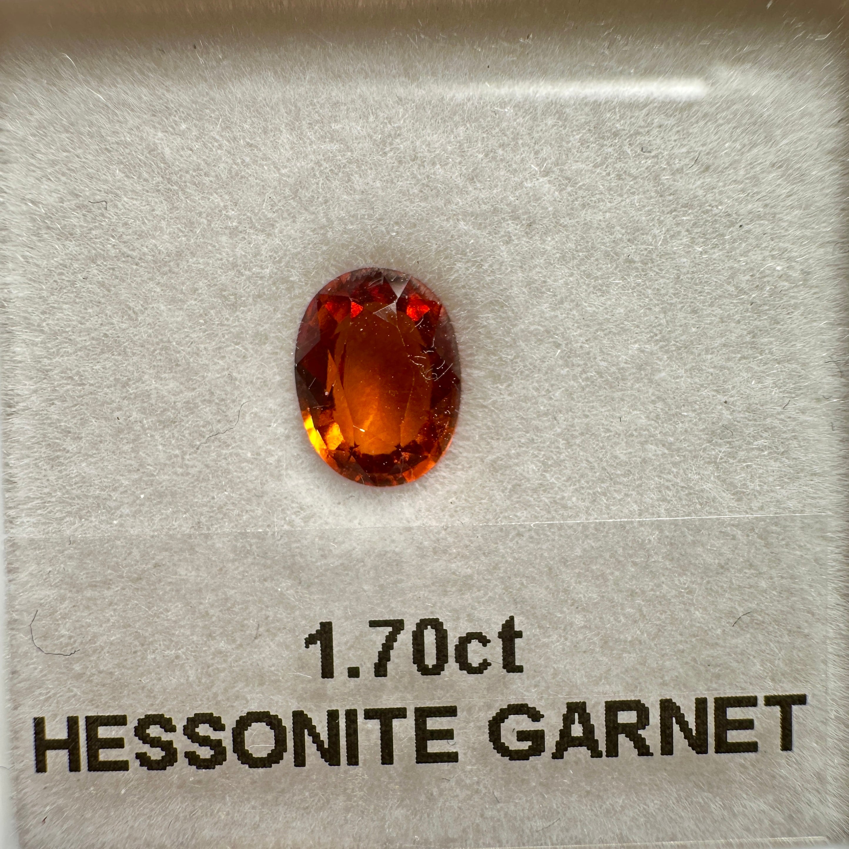 1.70ct Hessonite Garnet, Untreated Unheated, native cut