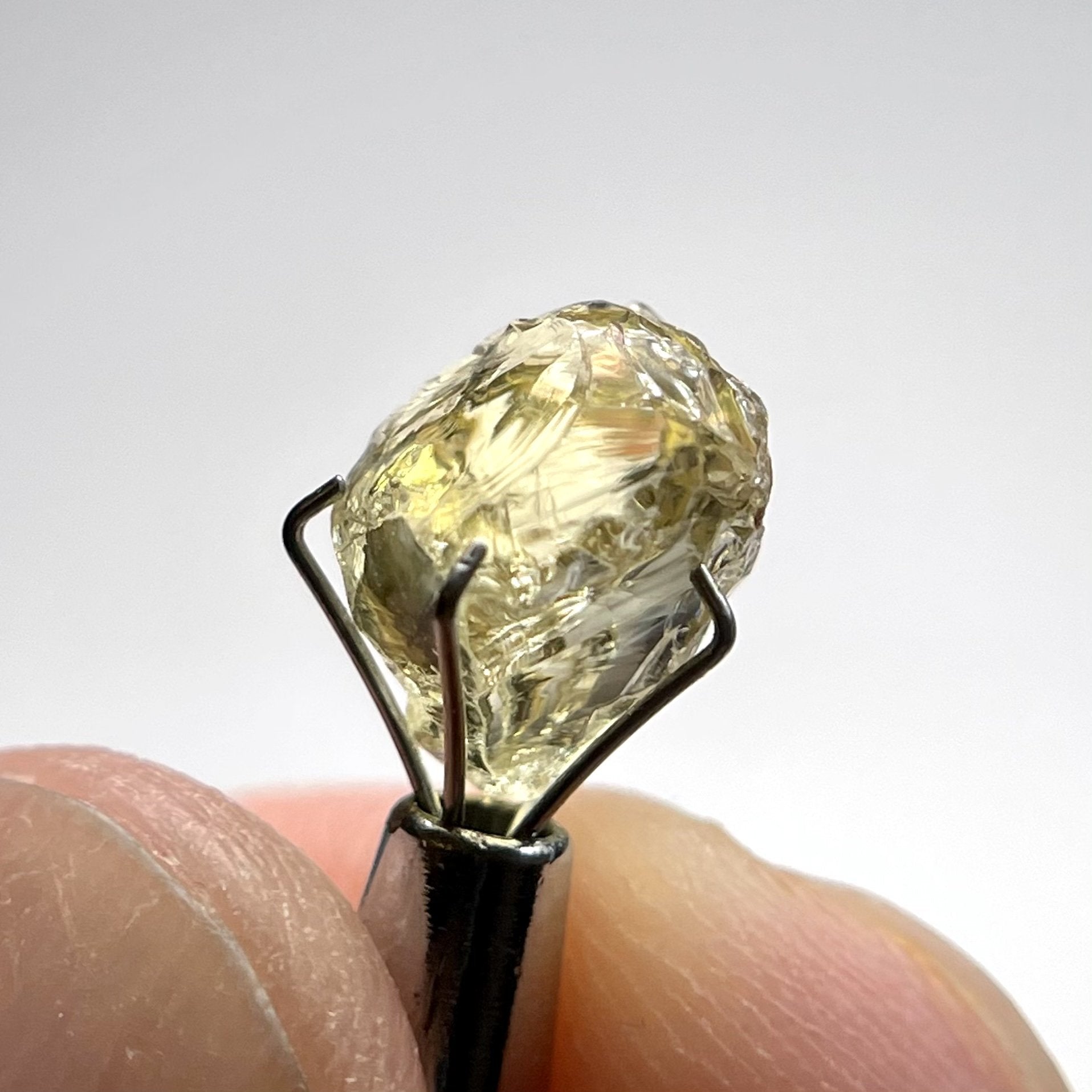4.17Ct Yellow Tourmaline Crystal Vvs-If Tanzania Untreated Unheated. 8.5 X 8 6Mm