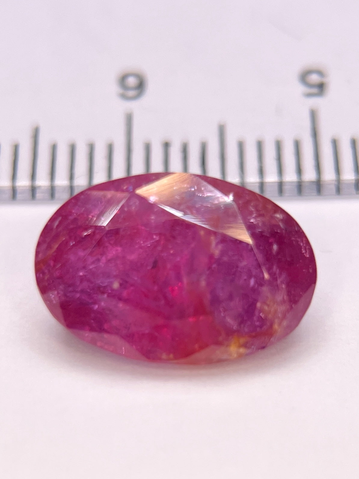 5.89Ct Red Sapphire Umba Valley Tanzania. Untreated Unheated