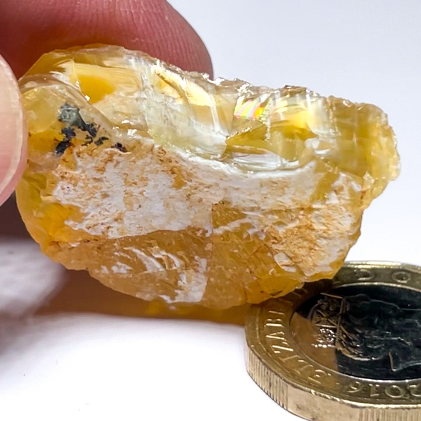 46.74Ct Opal Tanzania Untreated Unheated From A 1999 Deposit Chatoyant (Pearly Cats-Eye Effect)