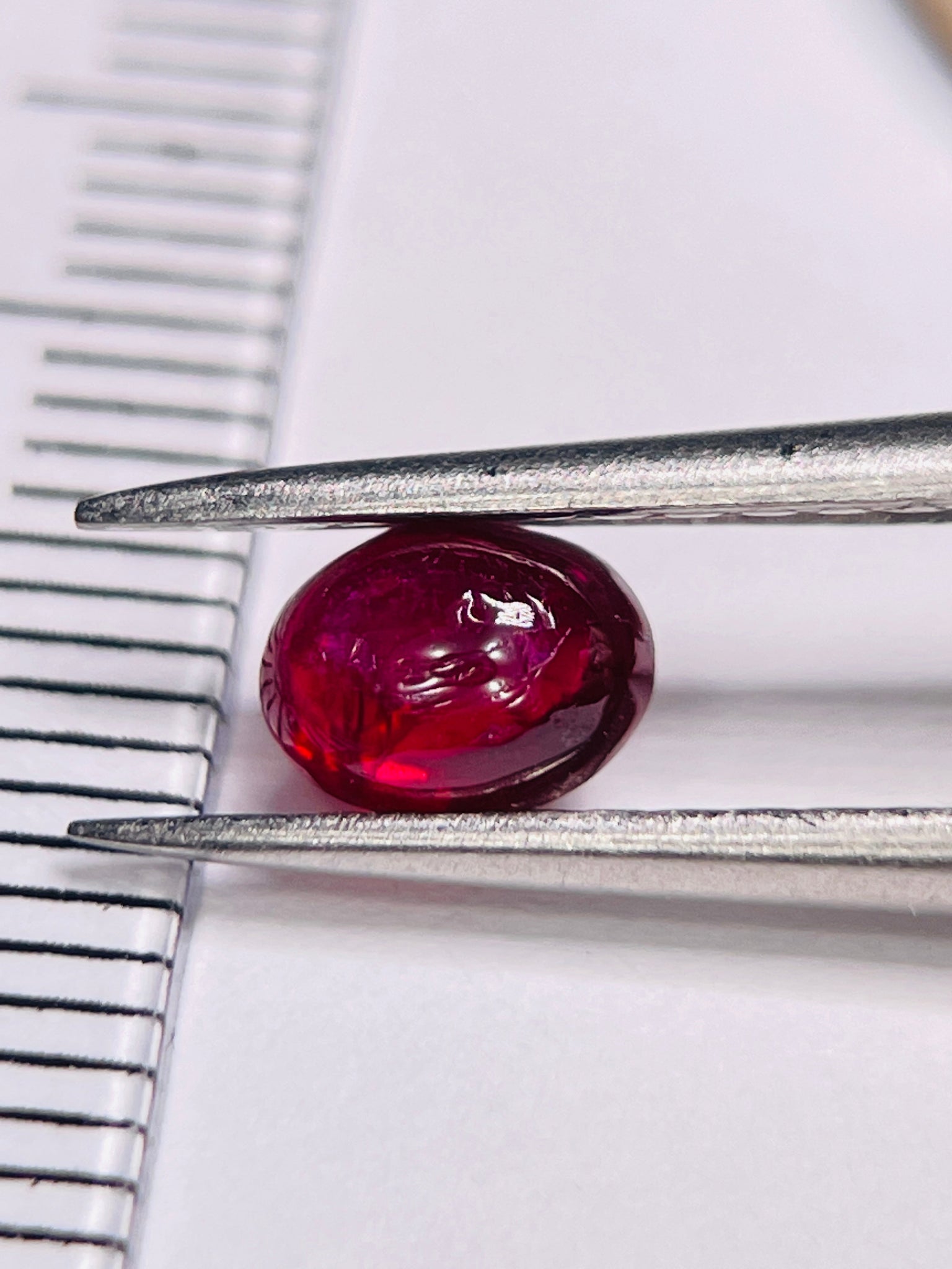 0.80Ct Ruby Cabochon Longido Mines Tanzania. Untreated Unheated