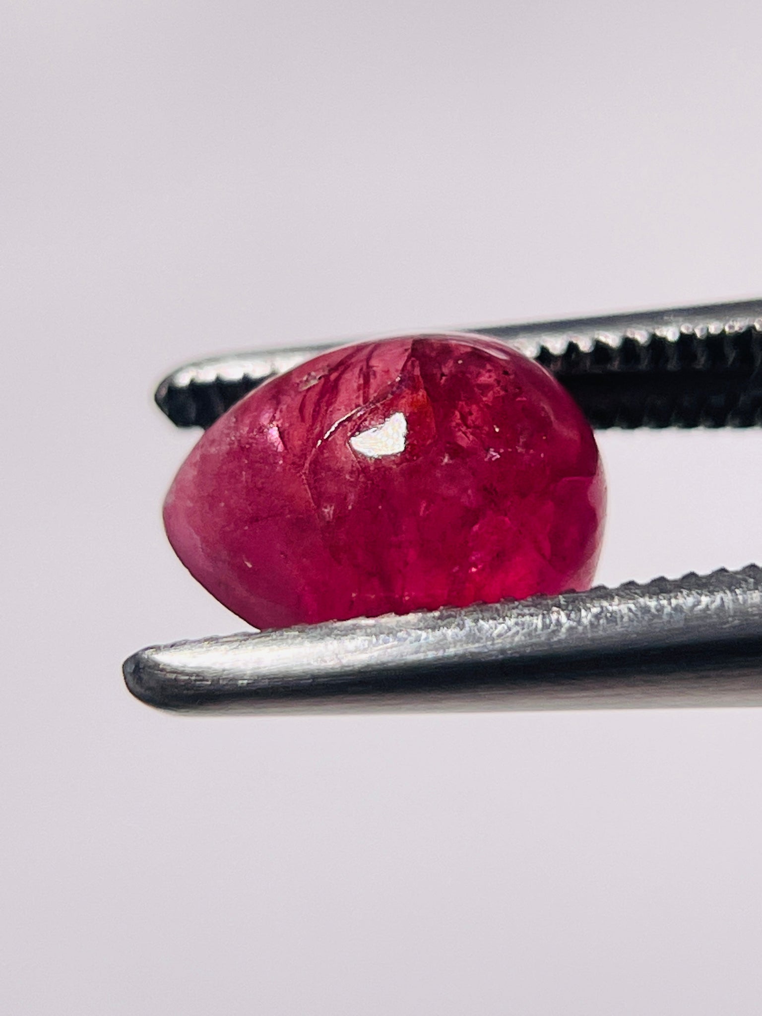 3.11Ct Sapphire Cabochon Umba Valley Tanzania. Untreated Unheated. Slight Indentation On The Surface