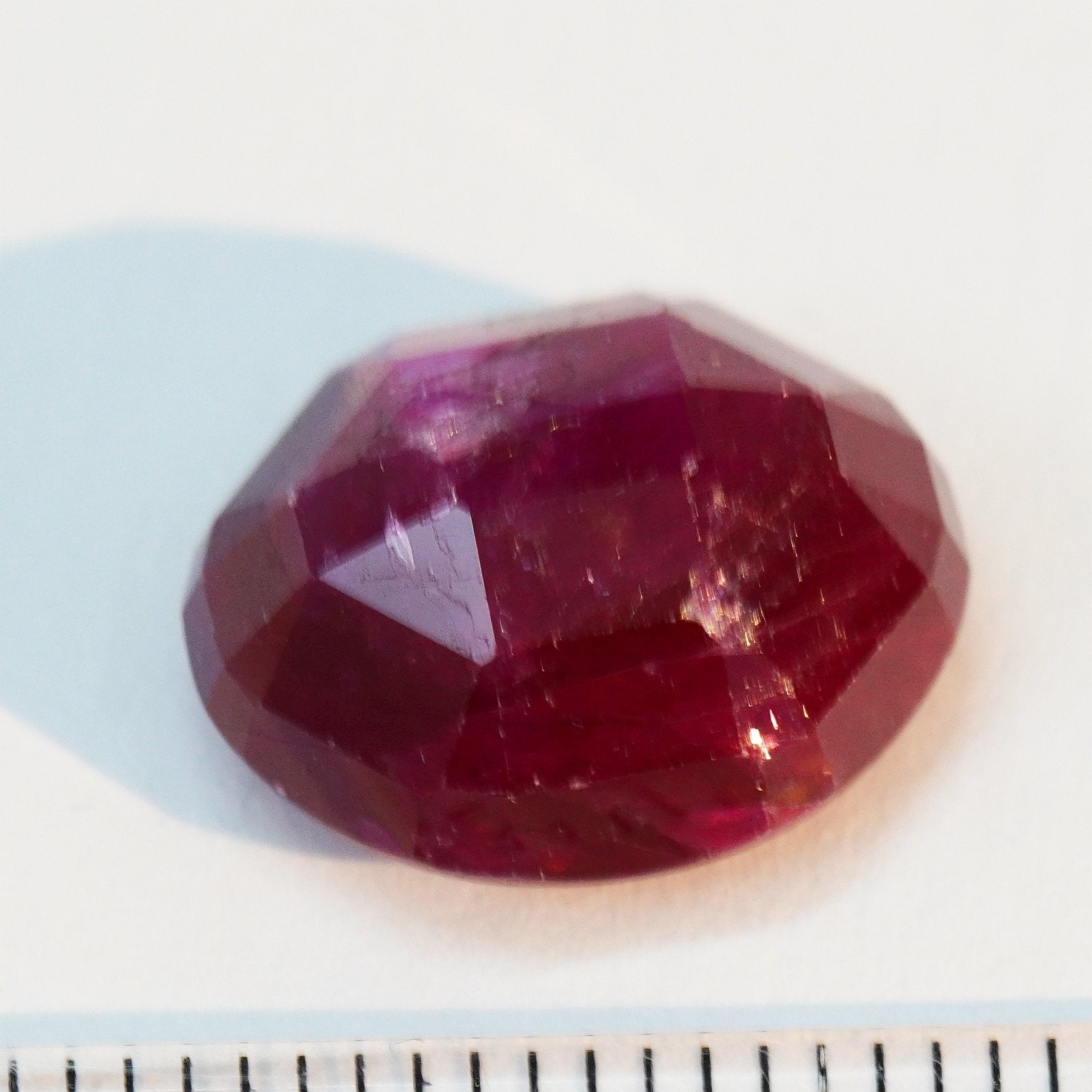 10.58Ct Faceted Ruby Cab Longido Untreated Unheated