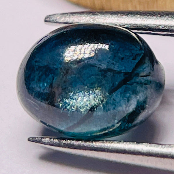 1.30Ct Sapphire Cabochon Seems To Have A Moving Star But As Point Umba Valley Tanzania. Untreated
