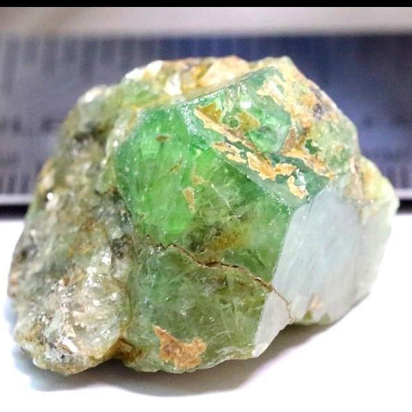 106.50ct Tsavorite on Matirx Tanzania, Untreated Unheated-Gems Of East Africa