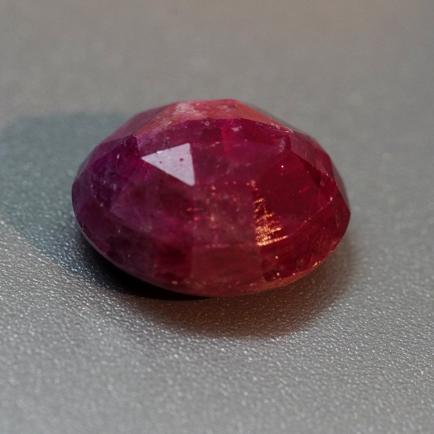 11.41Ct Faceted Ruby Cab Longido Tanzania Untreated Unheated