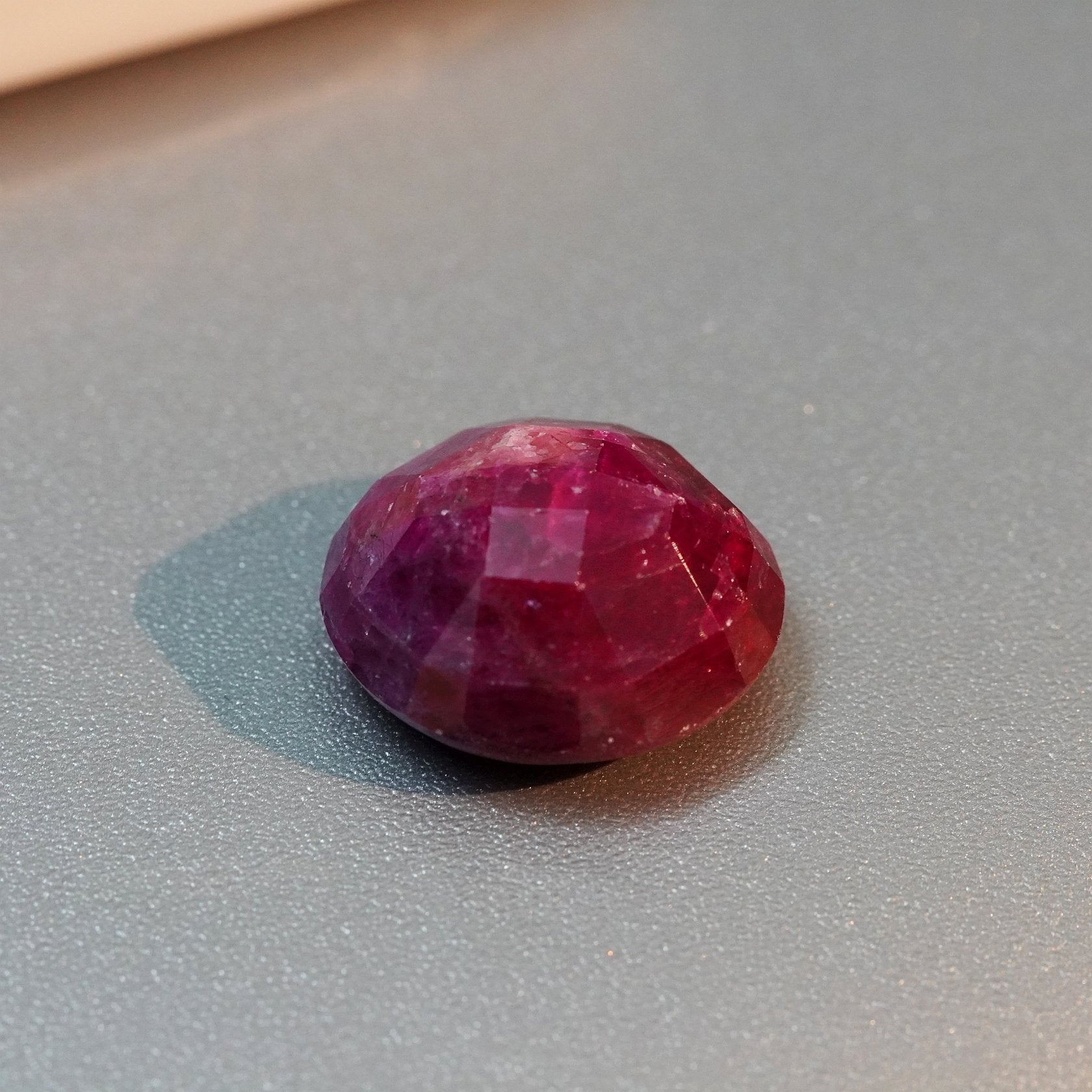 11.41Ct Faceted Ruby Cab Longido Tanzania Untreated Unheated