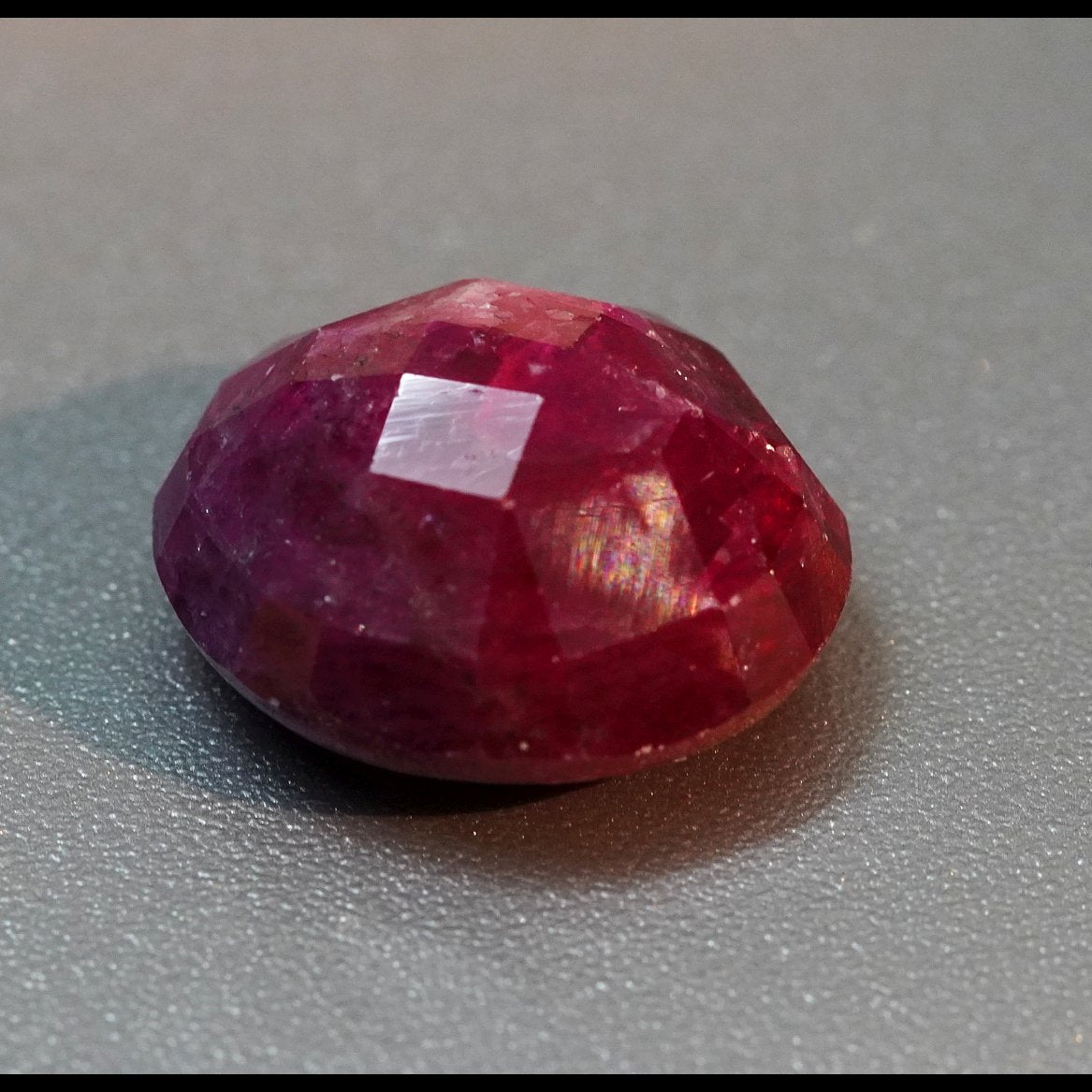 11.41Ct Faceted Ruby Cab Longido Tanzania Untreated Unheated