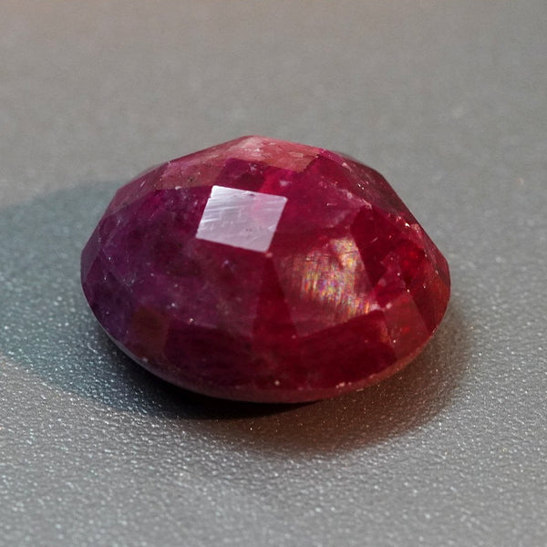 11.41Ct Faceted Ruby Cab Longido Tanzania Untreated Unheated