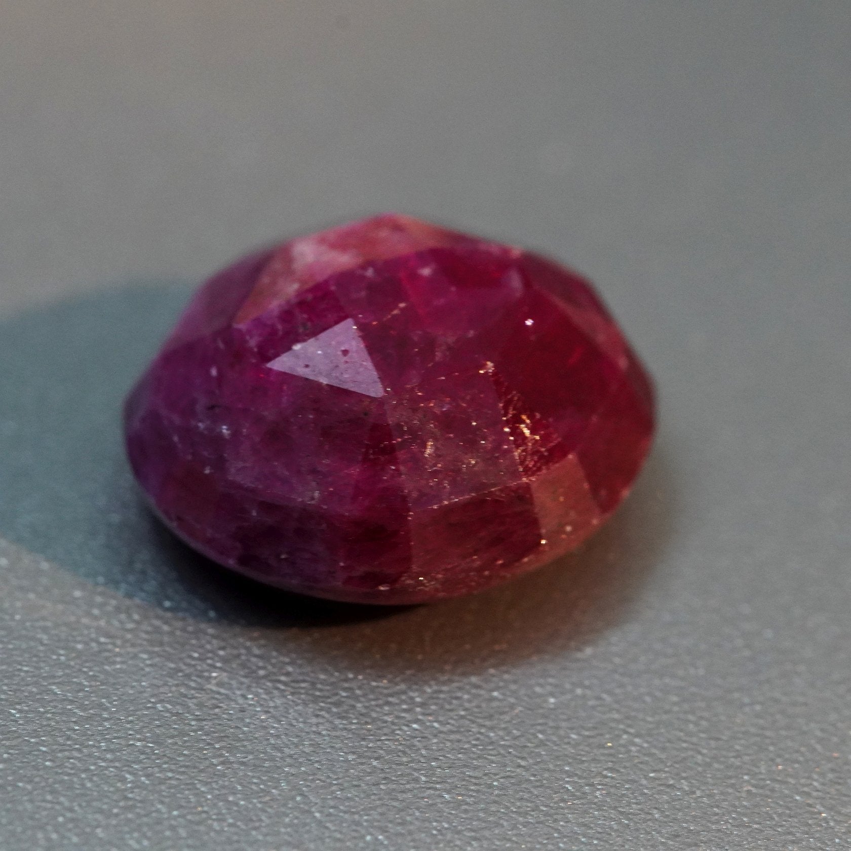 11.41Ct Faceted Ruby Cab Longido Tanzania Untreated Unheated