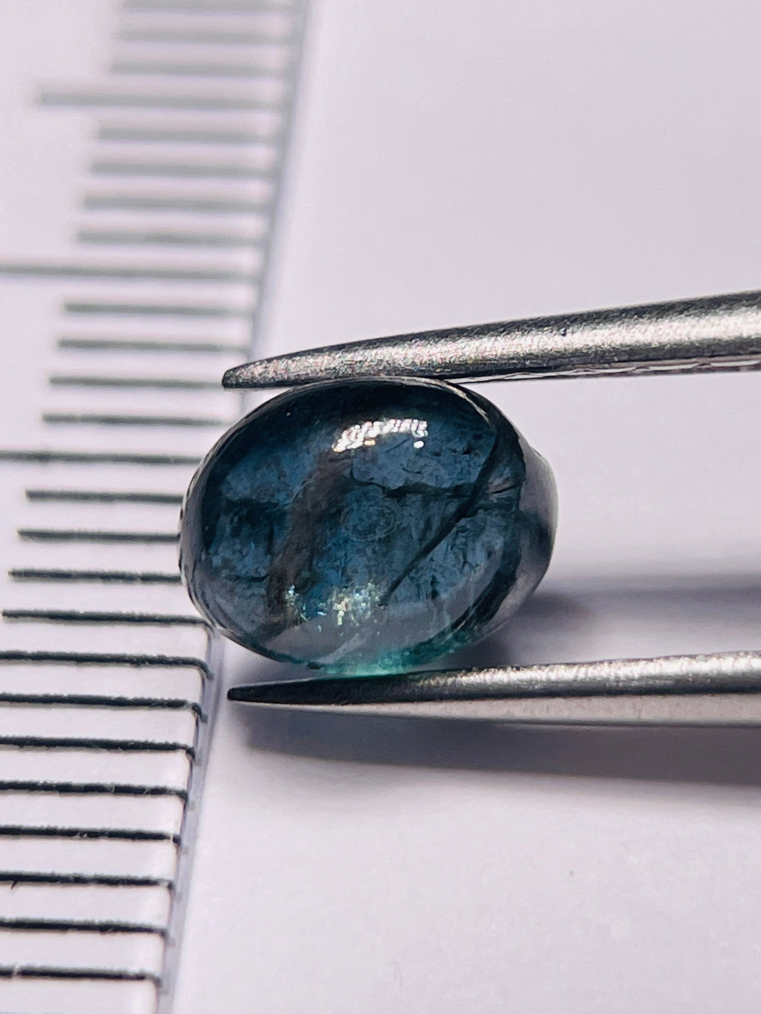 1.30Ct Sapphire Cabochon Seems To Have A Moving Star But As Point Umba Valley Tanzania. Untreated