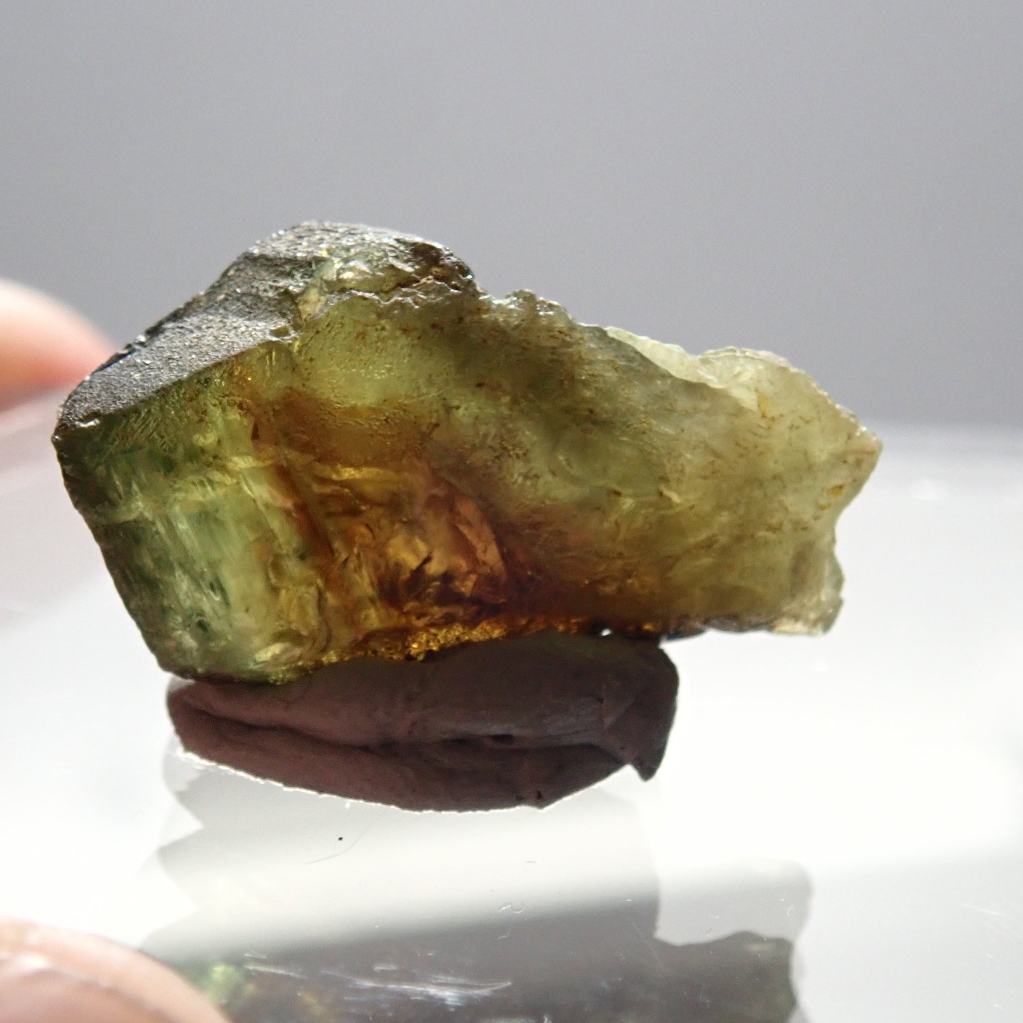 17.32Ct Chrome Sphene Crystal Tanzania Very Rare Faceting Grade