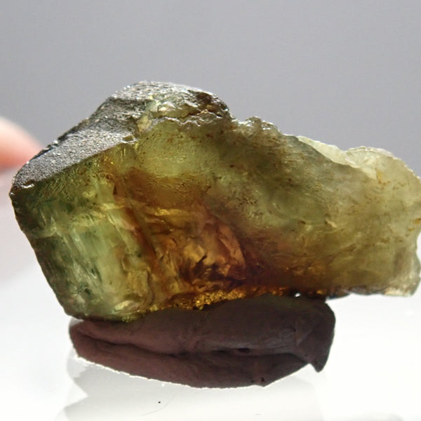 17.32Ct Chrome Sphene Crystal Tanzania Very Rare Faceting Grade