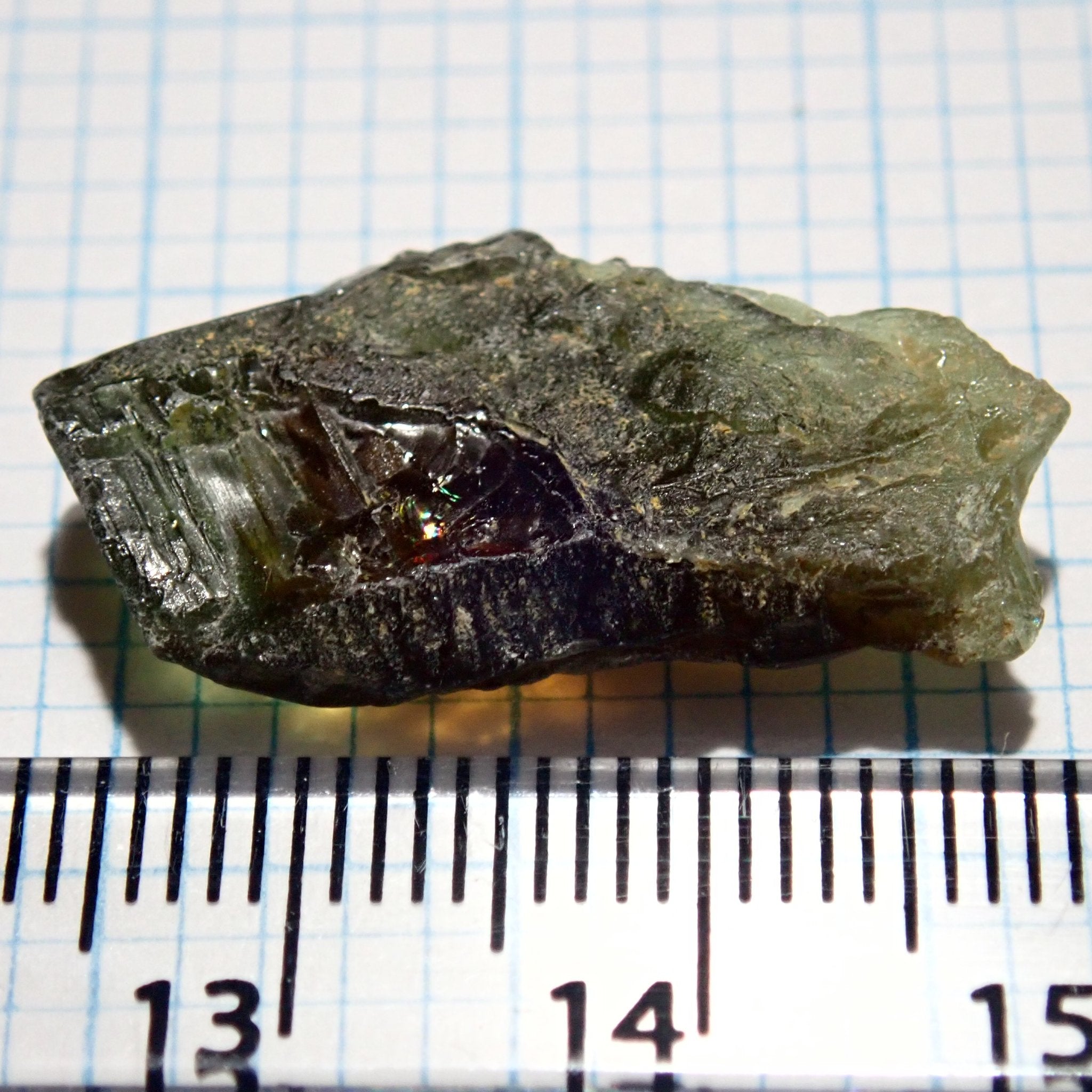 17.32Ct Chrome Sphene Crystal Tanzania Very Rare Faceting Grade