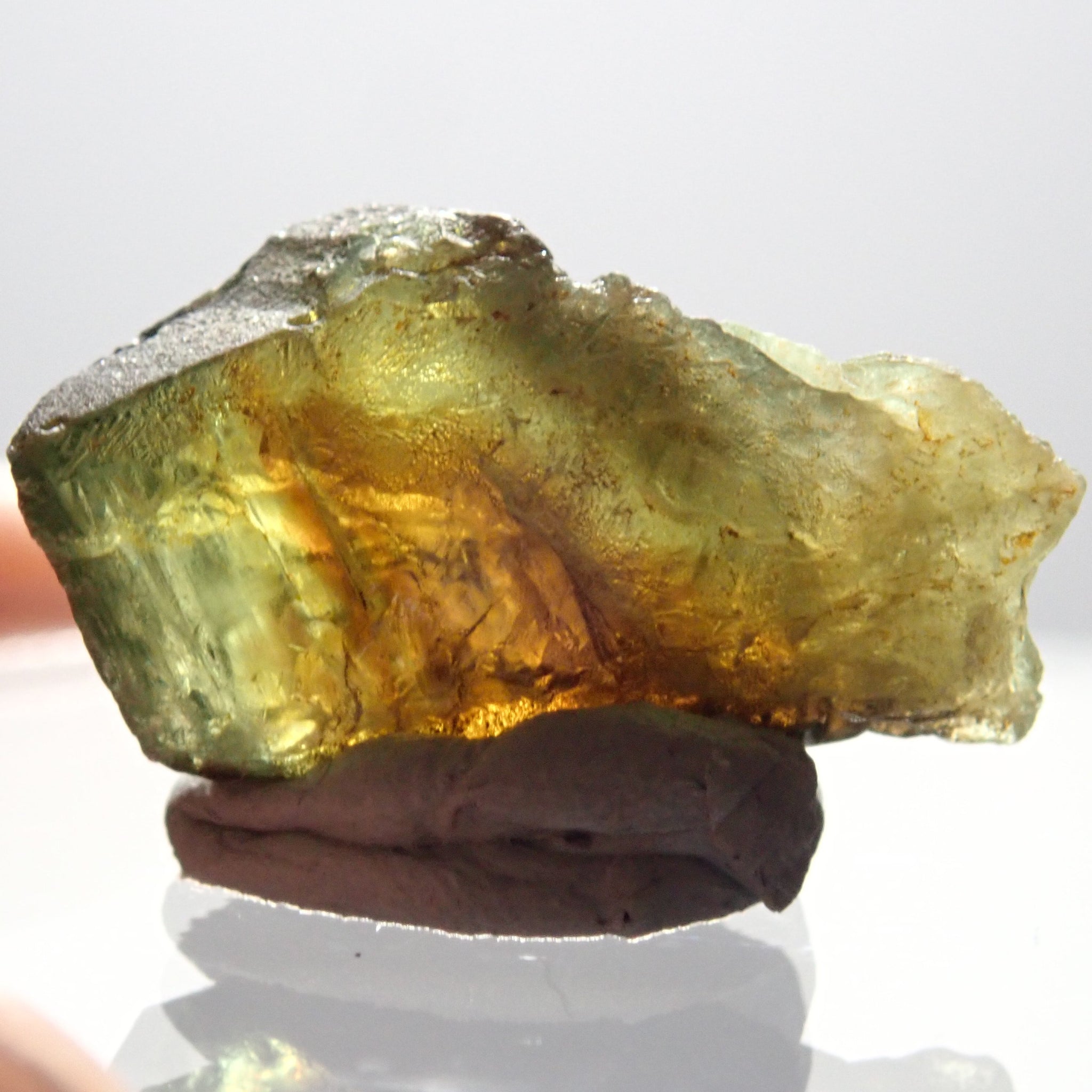 17.32Ct Chrome Sphene Crystal Tanzania Very Rare Faceting Grade