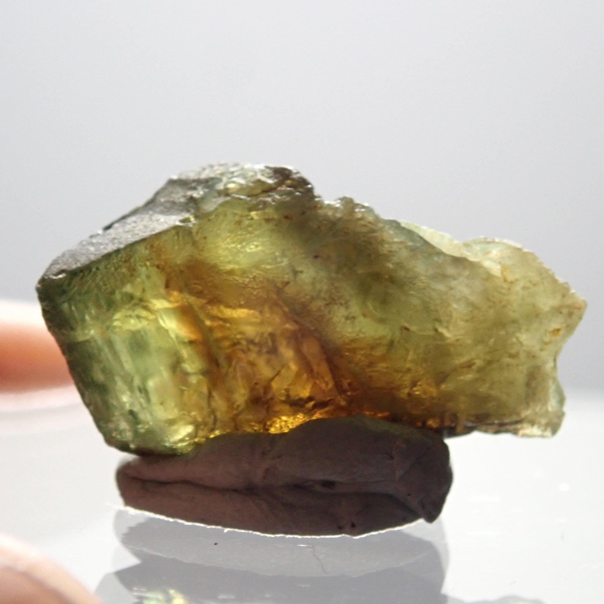 17.32Ct Chrome Sphene Crystal Tanzania Very Rare Faceting Grade