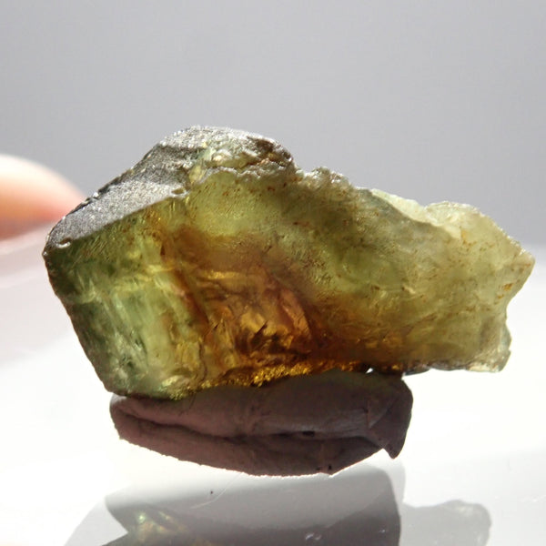 17.32Ct Chrome Sphene Crystal Tanzania Very Rare Faceting Grade