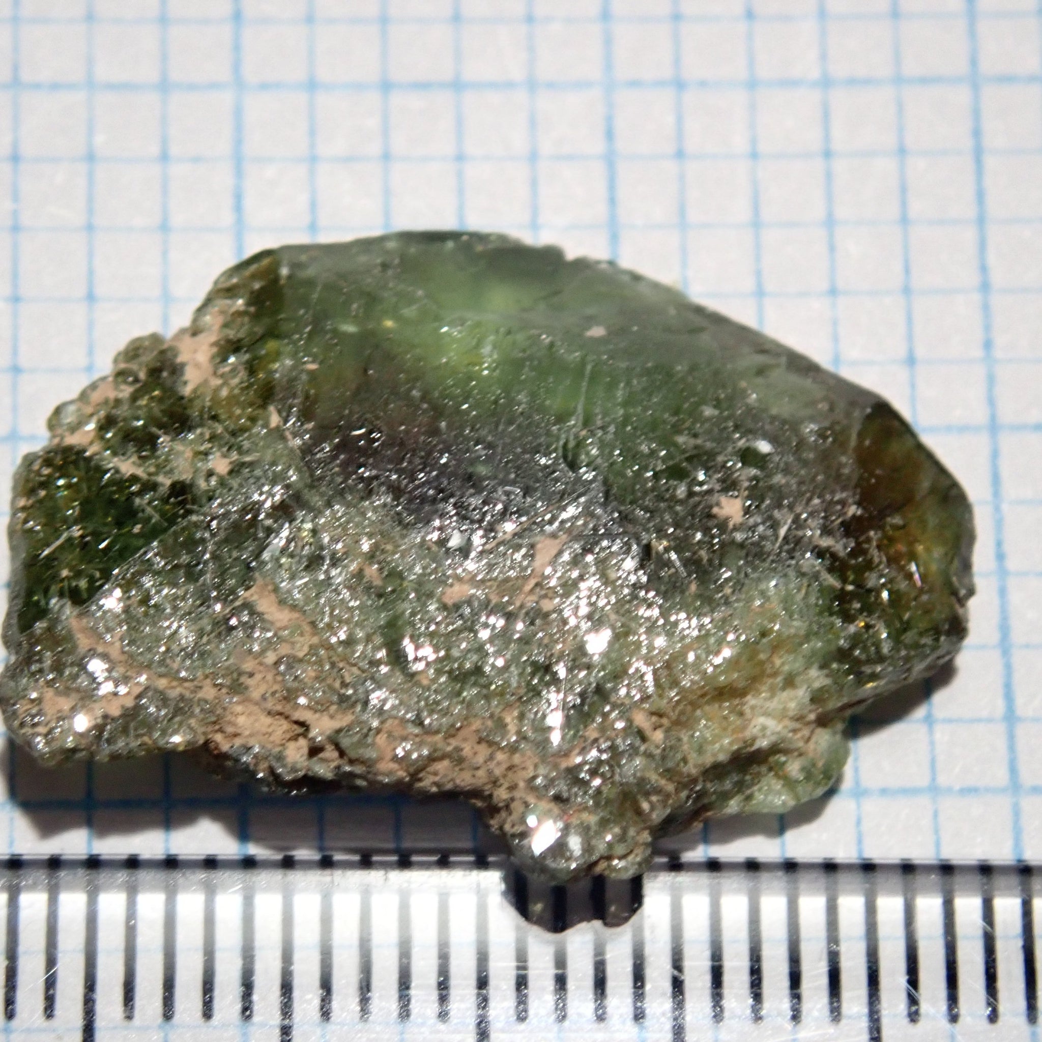 17.33Ct Chrome Sphene Crystal Tanzania Very Rare