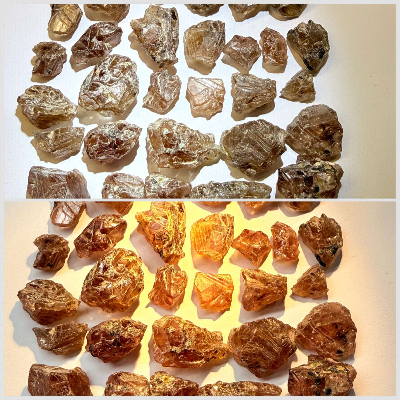 Colour Changing Sapphire Crystal Lot. 51.90gm / 259.50ct, Tanzania, Untreated Unheated, all pieces are crystallised on all sides! Super rare, new find
