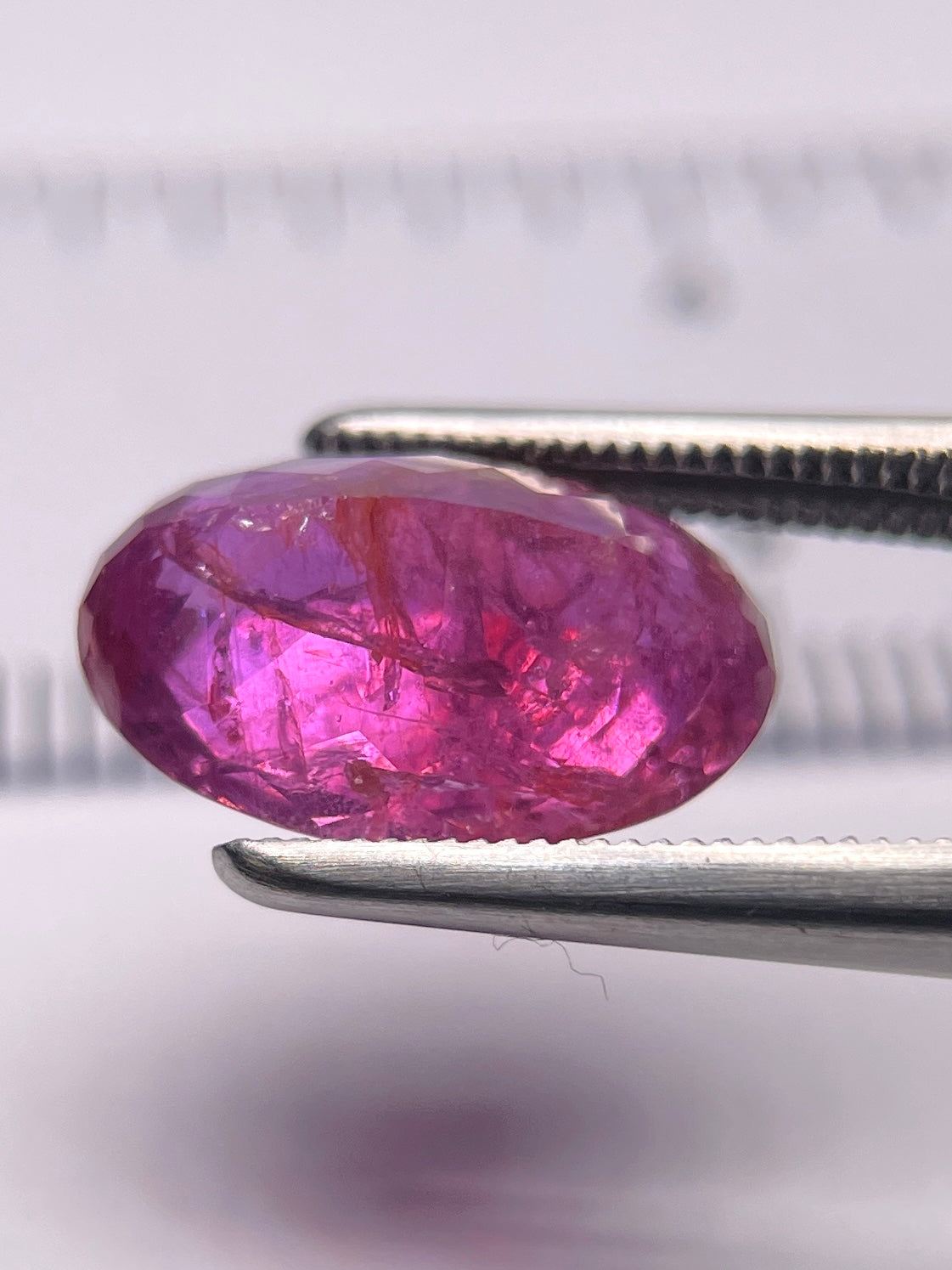 5.89Ct Red Sapphire Umba Valley Tanzania. Untreated Unheated