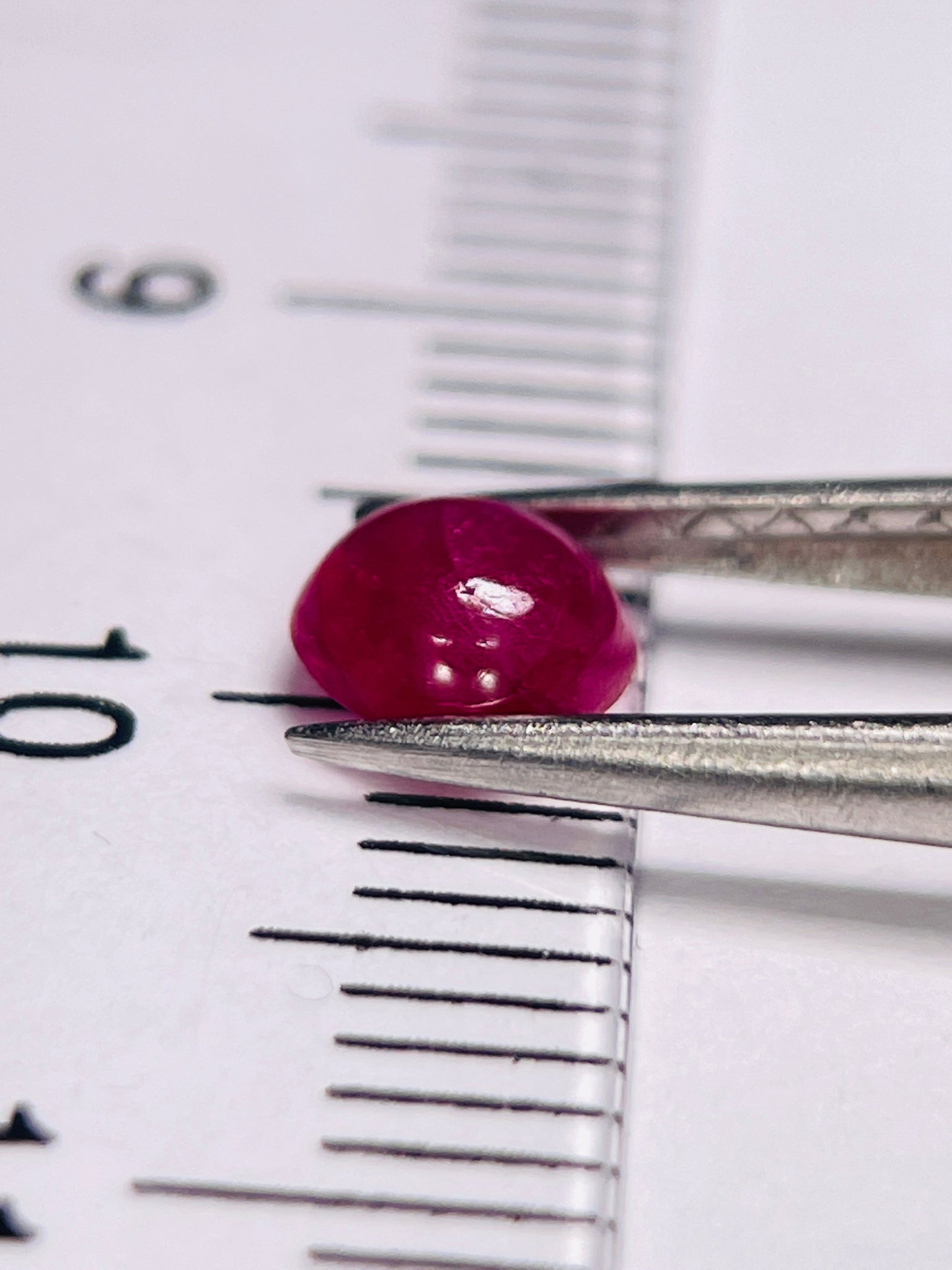 0.55Ct Ruby Cabochon Longido Mines Tanzania. Untreated Unheated