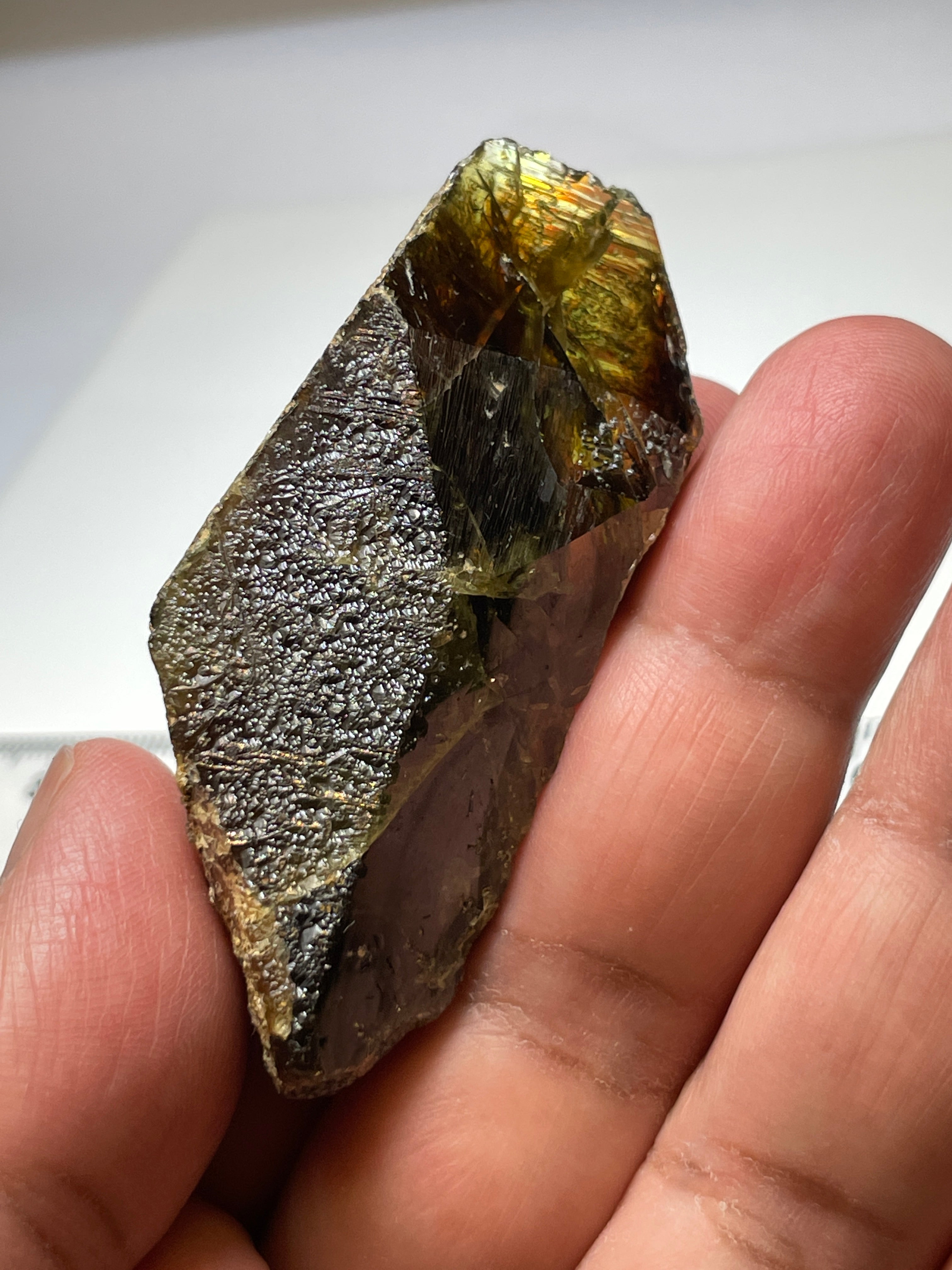 298.50Ct / 59.70Gm Tanzanian Sphene Crystal Untreated Unheated. 65.6 X 31.6 24.9Mm Very High End