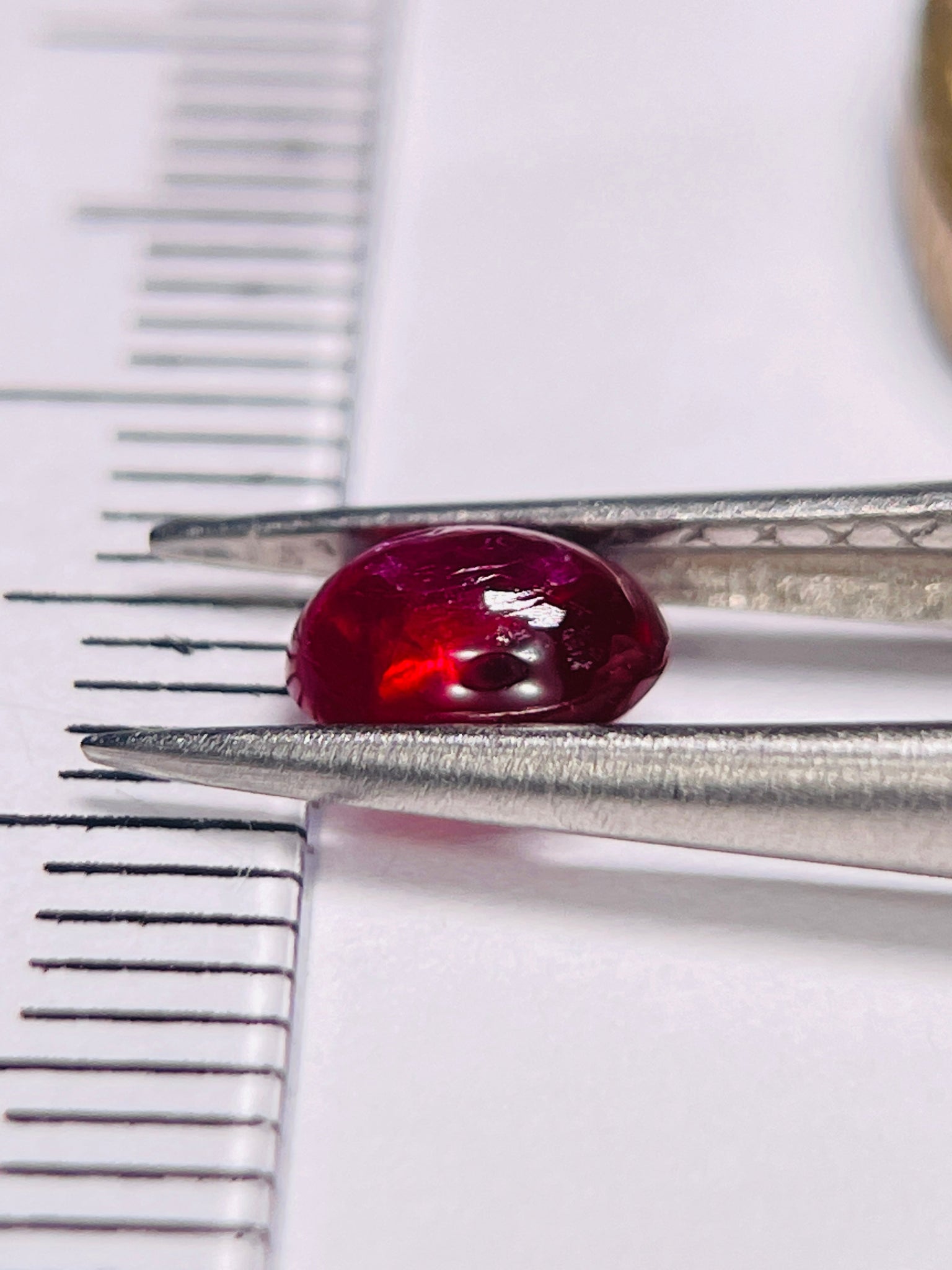 0.80Ct Ruby Cabochon Longido Mines Tanzania. Untreated Unheated