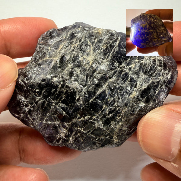 Iolite Specimen, 600.50ct / 120.10gm, Babati, Tanzania, Untreated Unheated, leave as a specimen or break it up for rough, see backlit