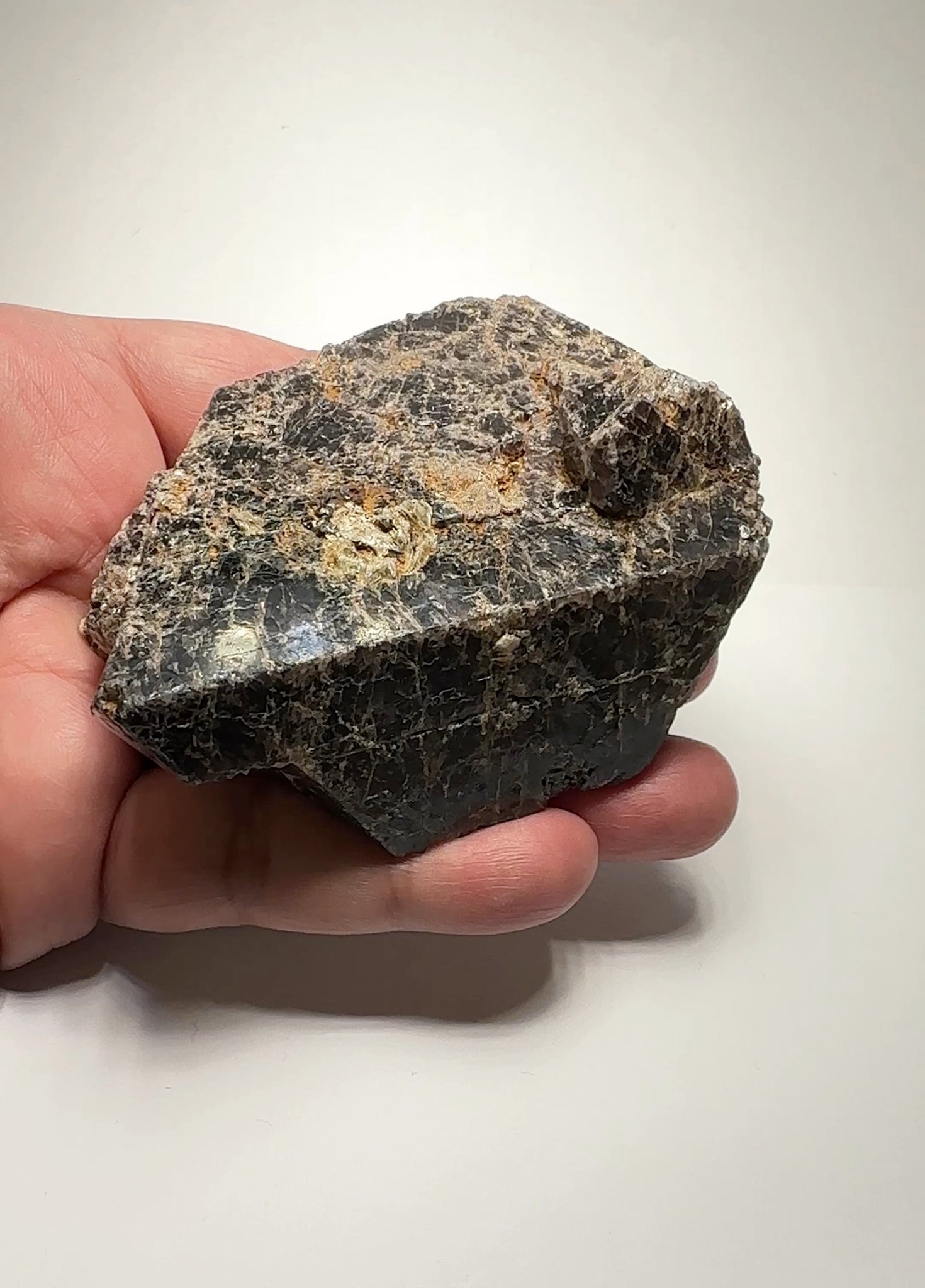 389Gm Massive Black Spinel Crystal From Mahenge In Tanzania. 389.00Gm / 1945Ct Untreated Unheated.