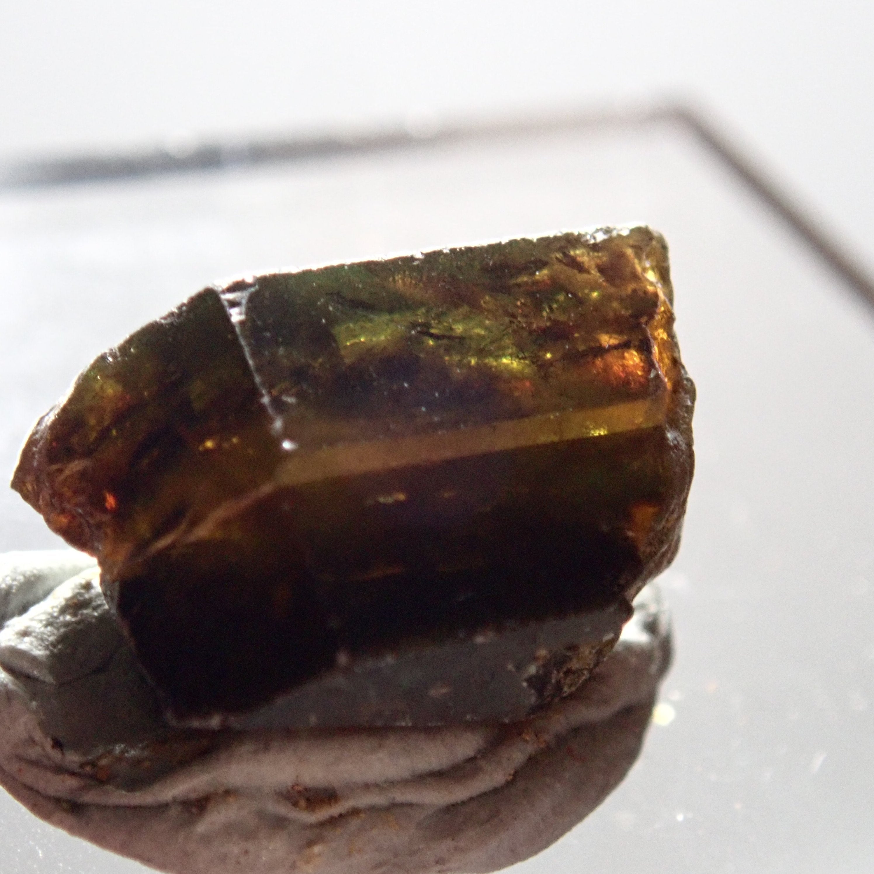 20.96Ct Chrome Sphene Crystal Tanzania Very Rare