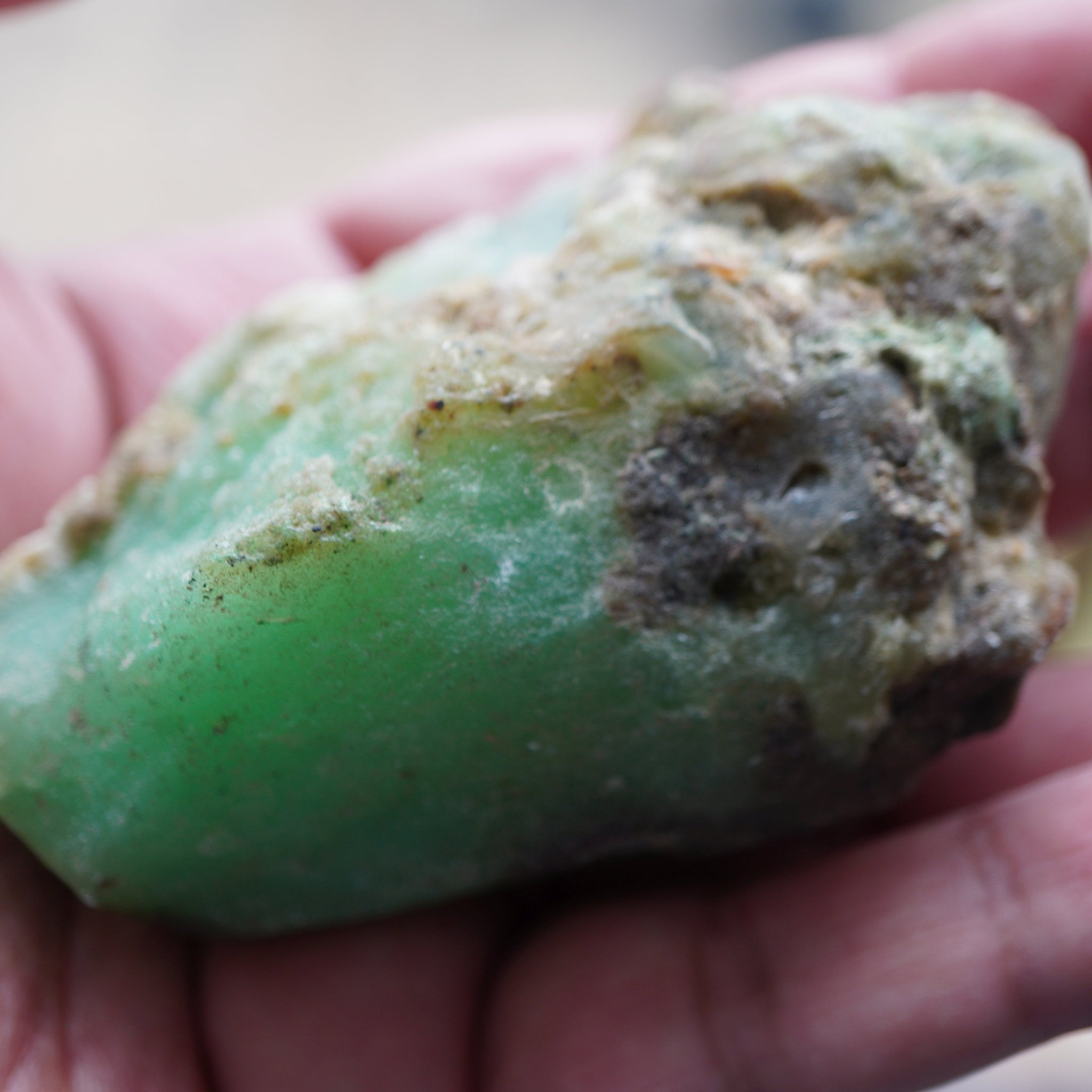 214.70Gm {107.35Ct} Chrysoprase Tanzania Untreated Unheated