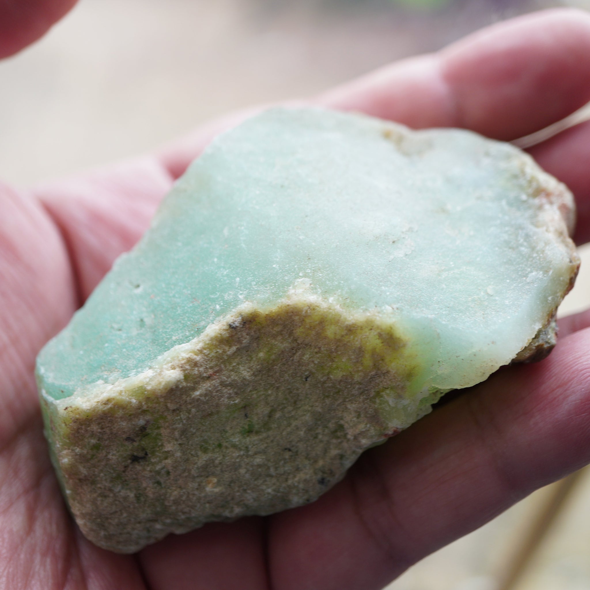 214.70Gm {107.35Ct} Chrysoprase Tanzania Untreated Unheated