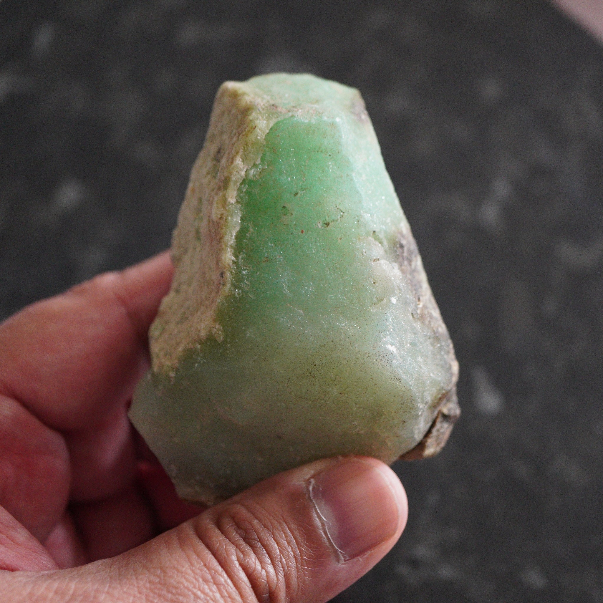 214.70Gm {107.35Ct} Chrysoprase Tanzania Untreated Unheated
