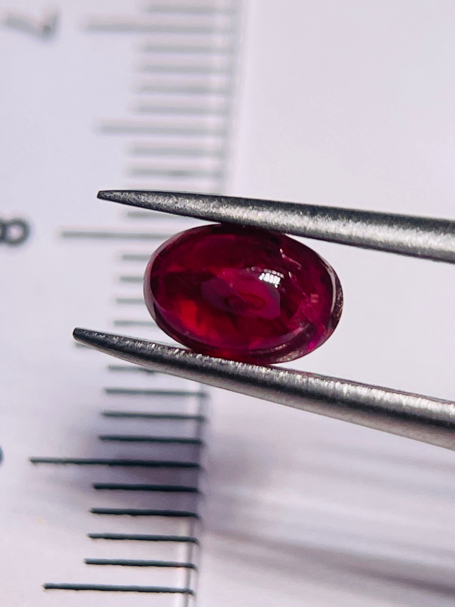 0.85Ct Ruby Cabochon Longido Mines Tanzania. Untreated Unheated