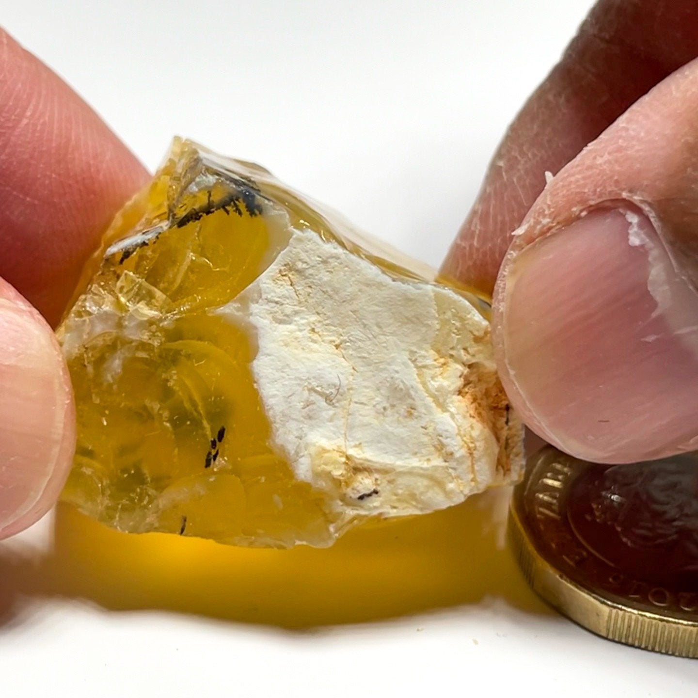 86.21Ct Opal Tanzania Untreated Unheated From A 1999 Deposit Chatoyant (Pearly Cats-Eye Effect)