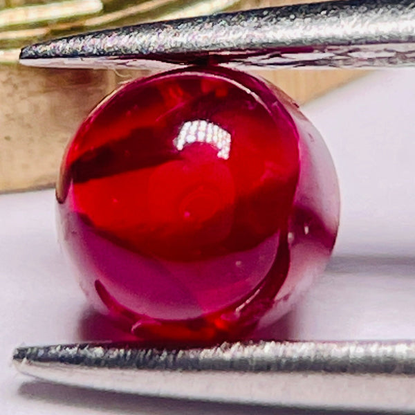 0.74Ct Ruby Cabochon Longido Mines Tanzania. Untreated Unheated