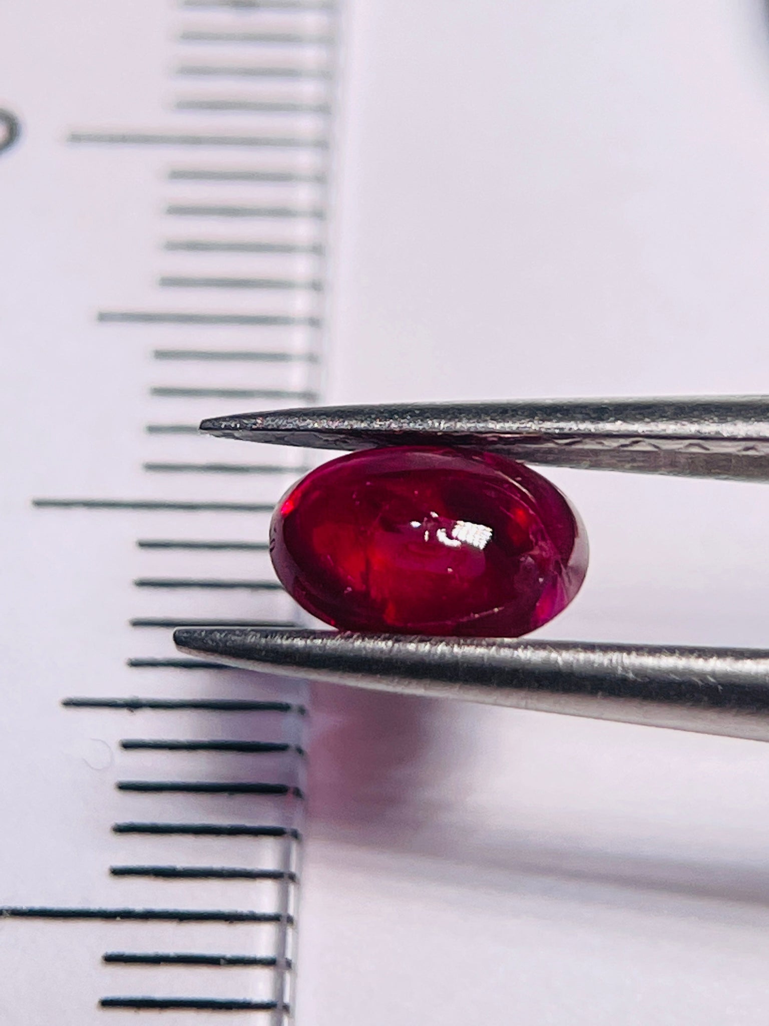 0.85Ct Ruby Cabochon Longido Mines Tanzania. Untreated Unheated