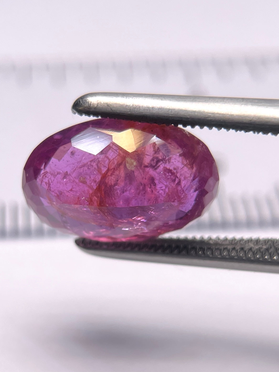 5.89Ct Red Sapphire Umba Valley Tanzania. Untreated Unheated