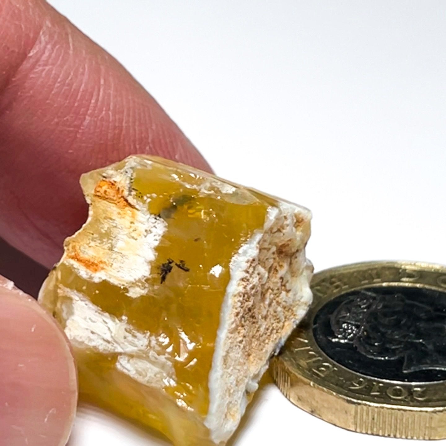 29.76Ct Opal Tanzania Untreated Unheated From A 1999 Deposit Chatoyant (Pearly Cats-Eye Effect)