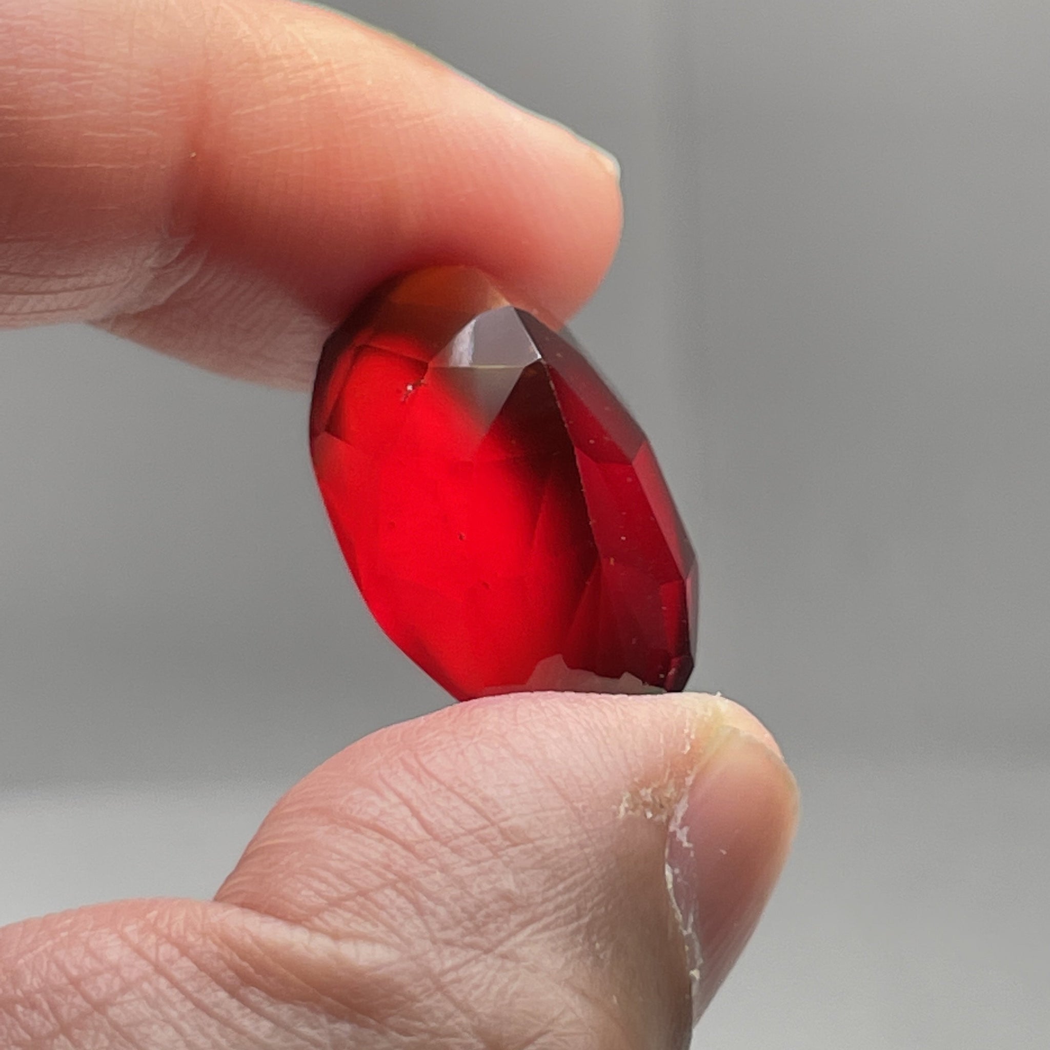 36.49Ct Hessonite Garnet Tanzania Untreated Unheated. 25.2X 14.6 X 11 Mm Use Either Side.