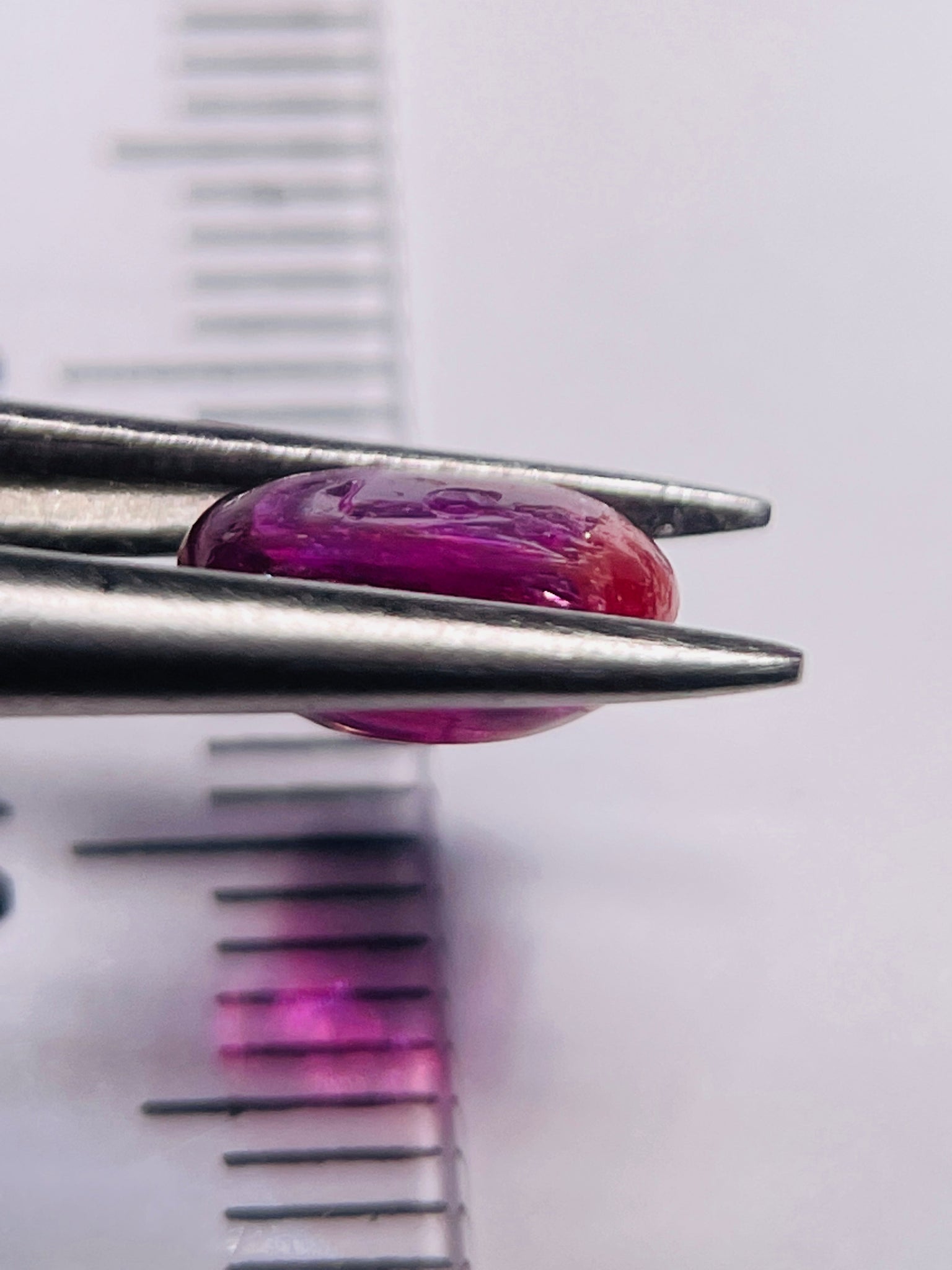 1.97Ct Sapphire Cabochon Umba Valley Tanzania. Untreated Unheated. Slight Groove Indentation On