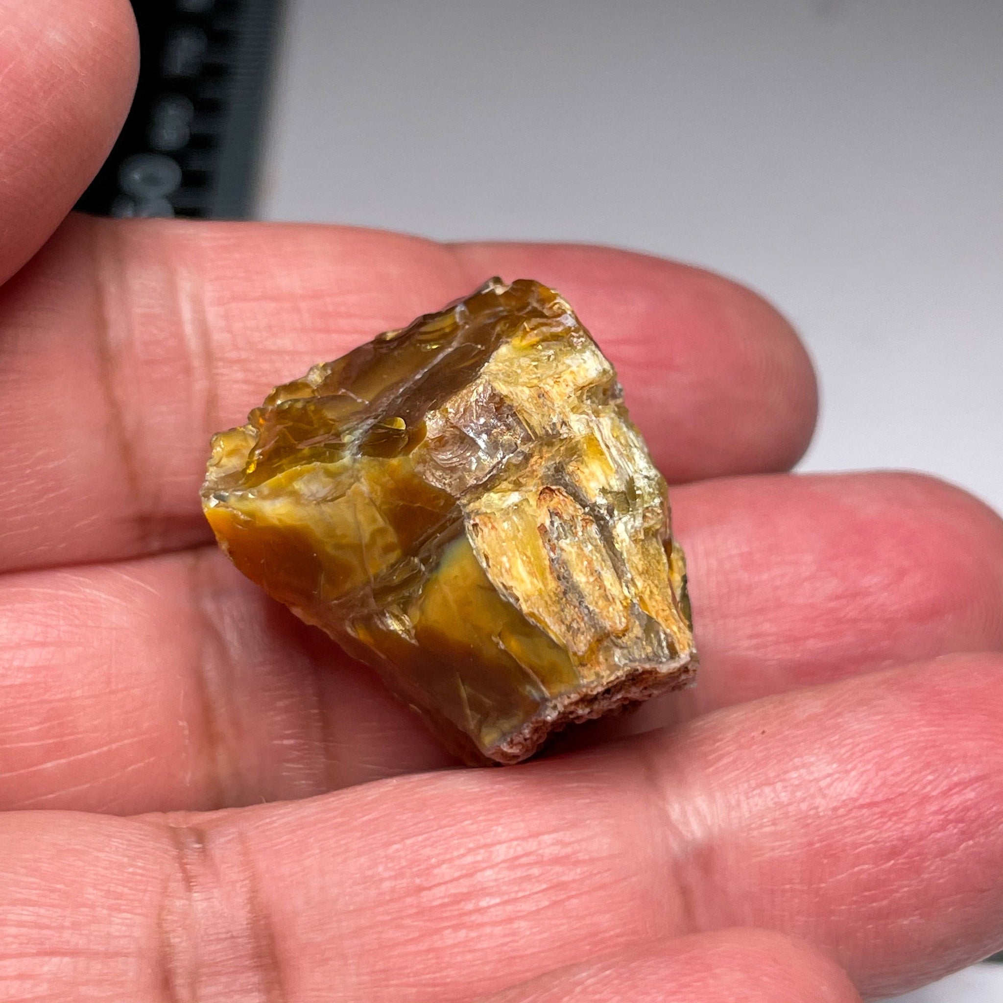 59.74Ct Opal Tanzania Untreated Unheated From A 1999 Deposit Chatoyant (Cats-Eye Effect) Has An