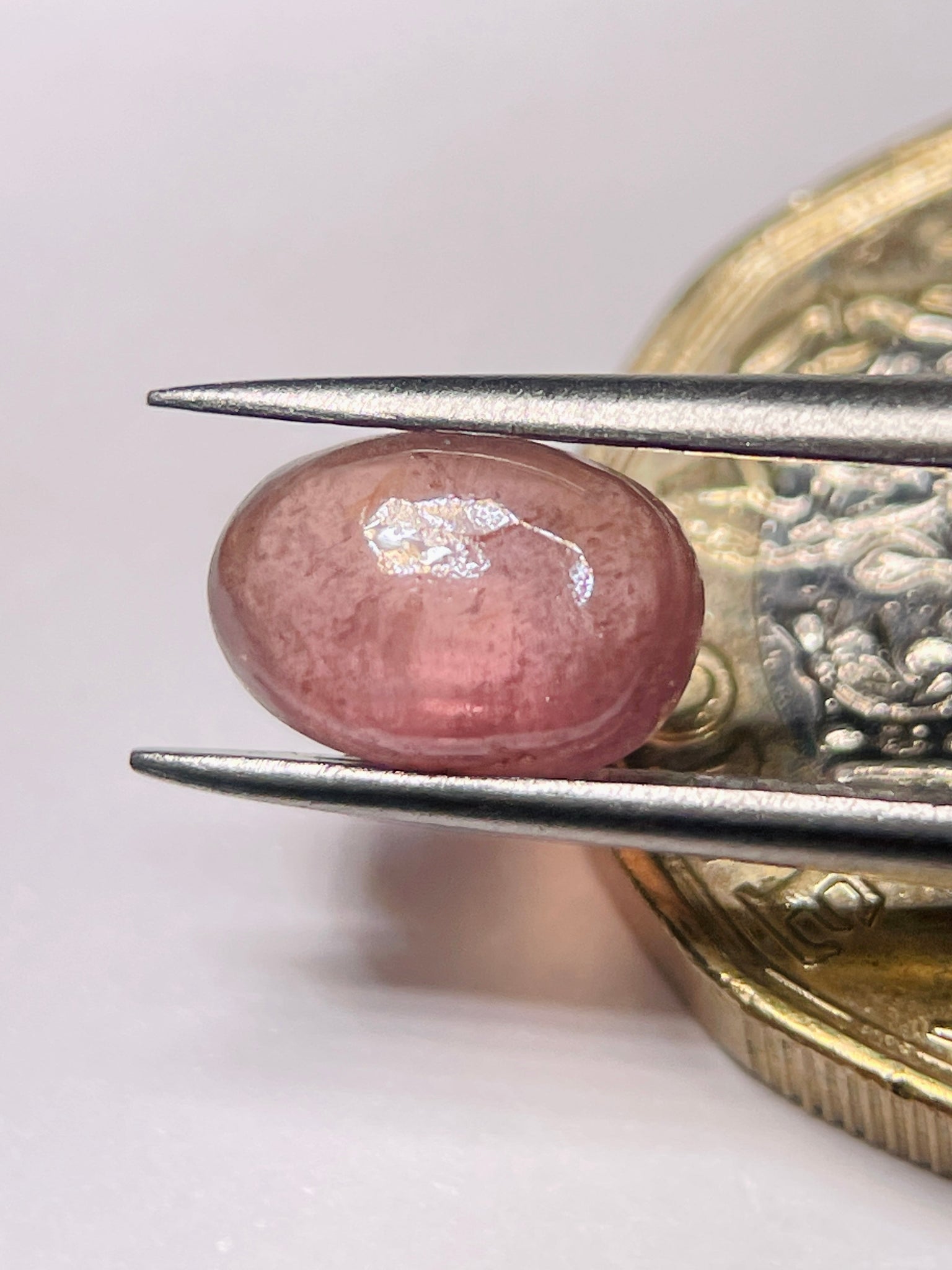 2.61Ct Umba Padparadscha Sapphire Cab Tanzania Untreated Unheated