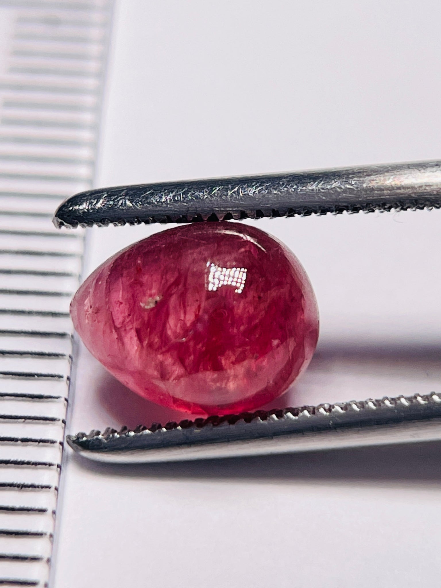 3.11Ct Sapphire Cabochon Umba Valley Tanzania. Untreated Unheated. Slight Indentation On The Surface