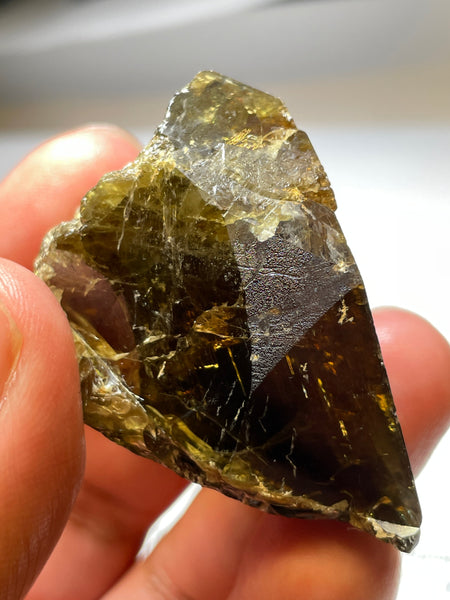 241.59Ct / 43.31Gm Tanzanian Sphene Crystal Untreated Unheated. Very High End Ultra Rare