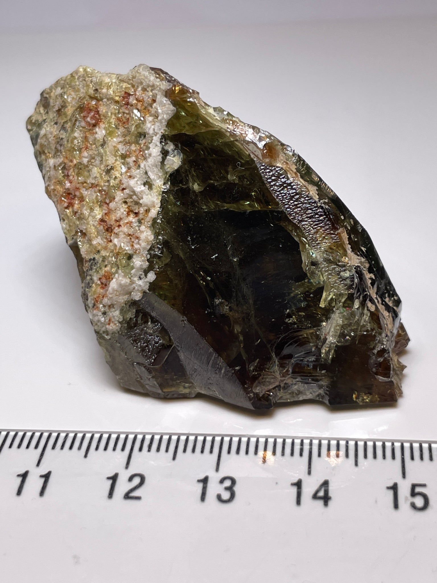 347.00Ct / 69.40Gm Tanzanian Sphene Crystal Untreated Unheated. 58.1 X 31.3 30.3Mm Very High End